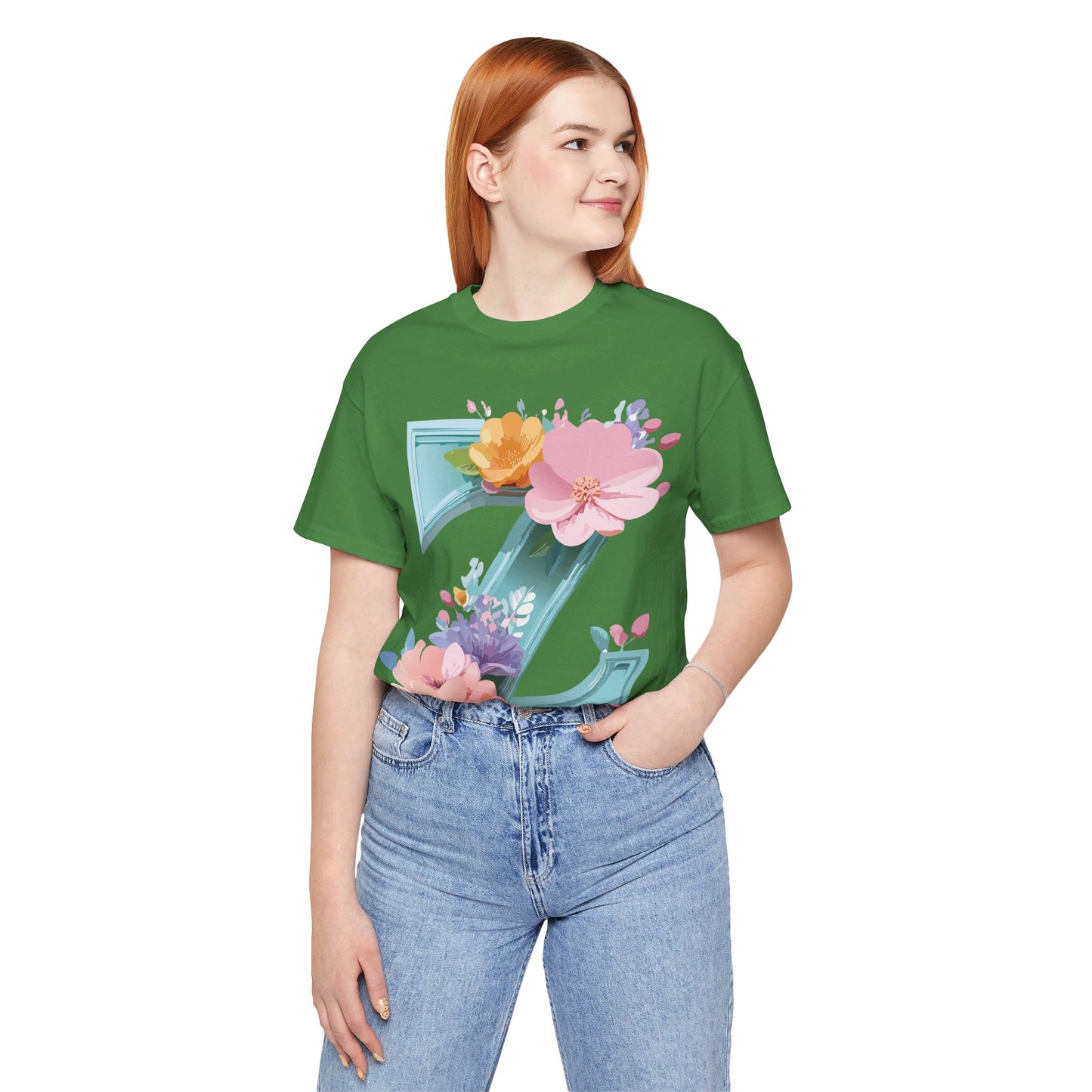 Natural Cotton Tee Shirt - Letters Collection - Z Printify