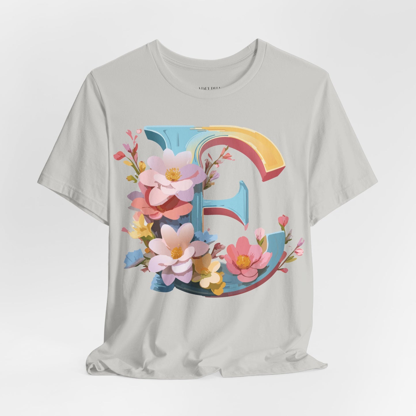 Natural Cotton Tee Shirt - Letters Collection - E Printify