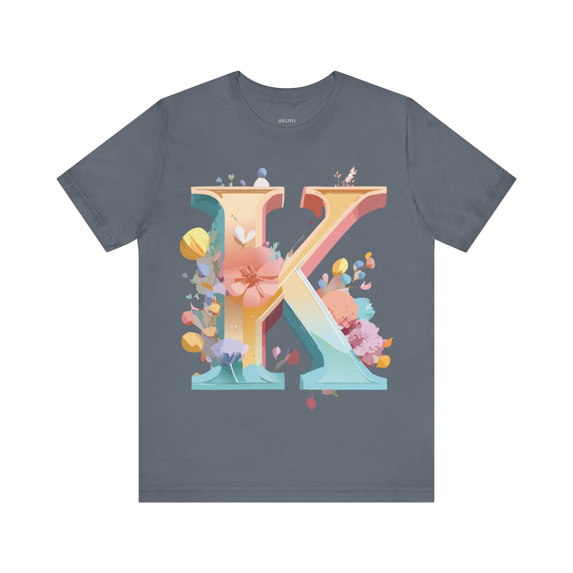 Natural Cotton Tee Shirt - Letters Collection - K Printify