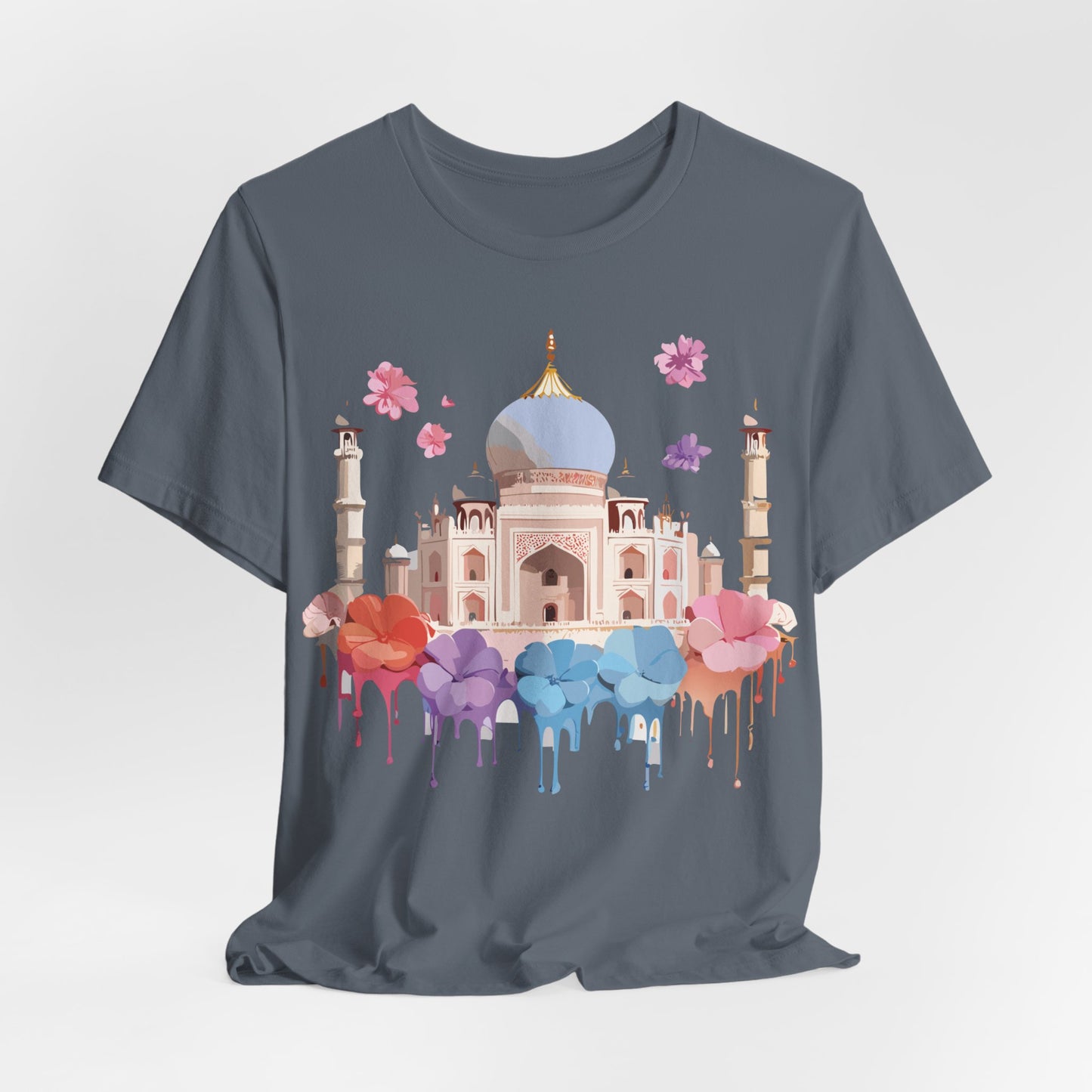 Natural Cotton Tee Shirt - Taj Mahal, India Printify