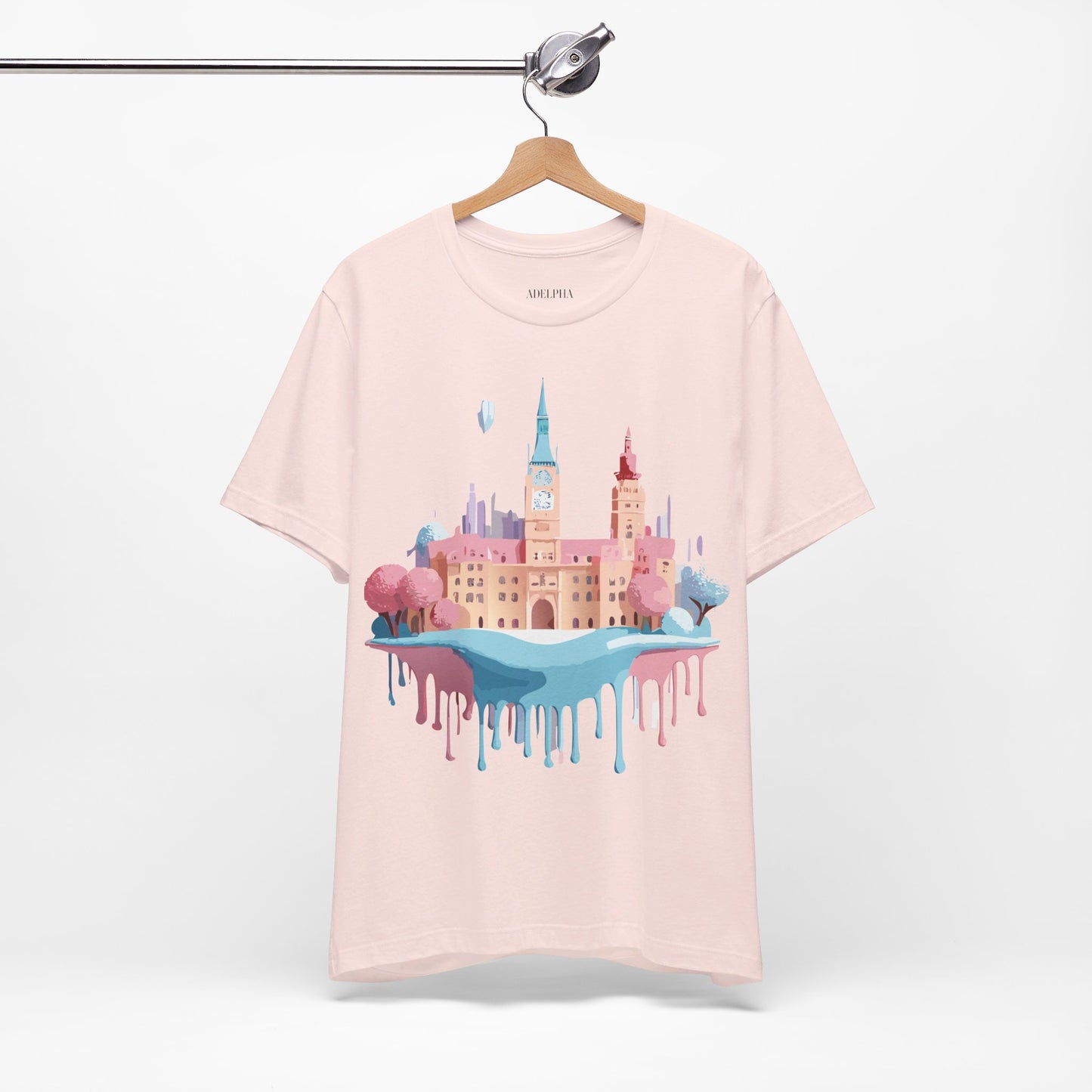 Natural Cotton Tee Shirt - Beautiful Places Collection - Prague Printify