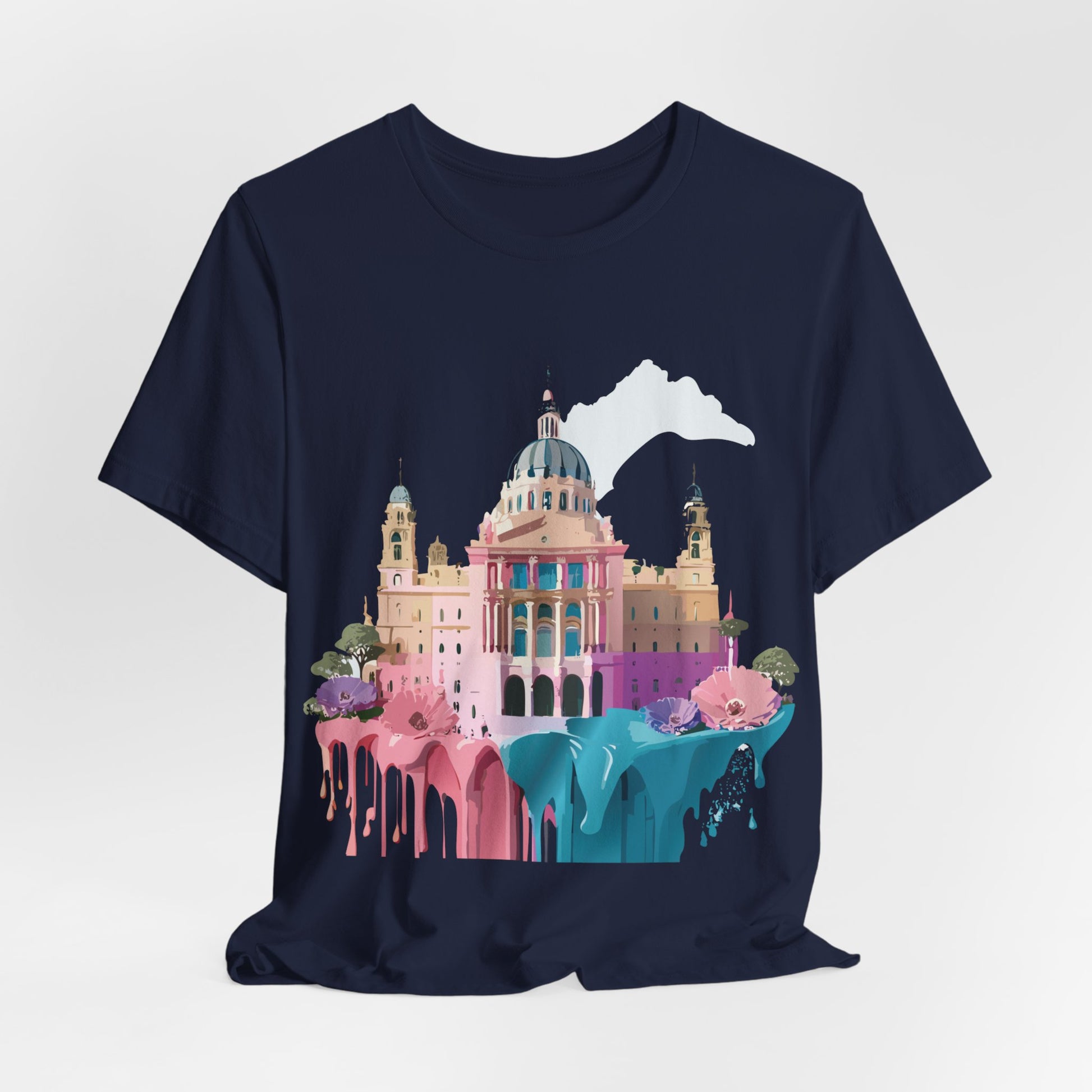Natural Cotton Tee Shirt - Beautiful Places Collection - Madrid Printify