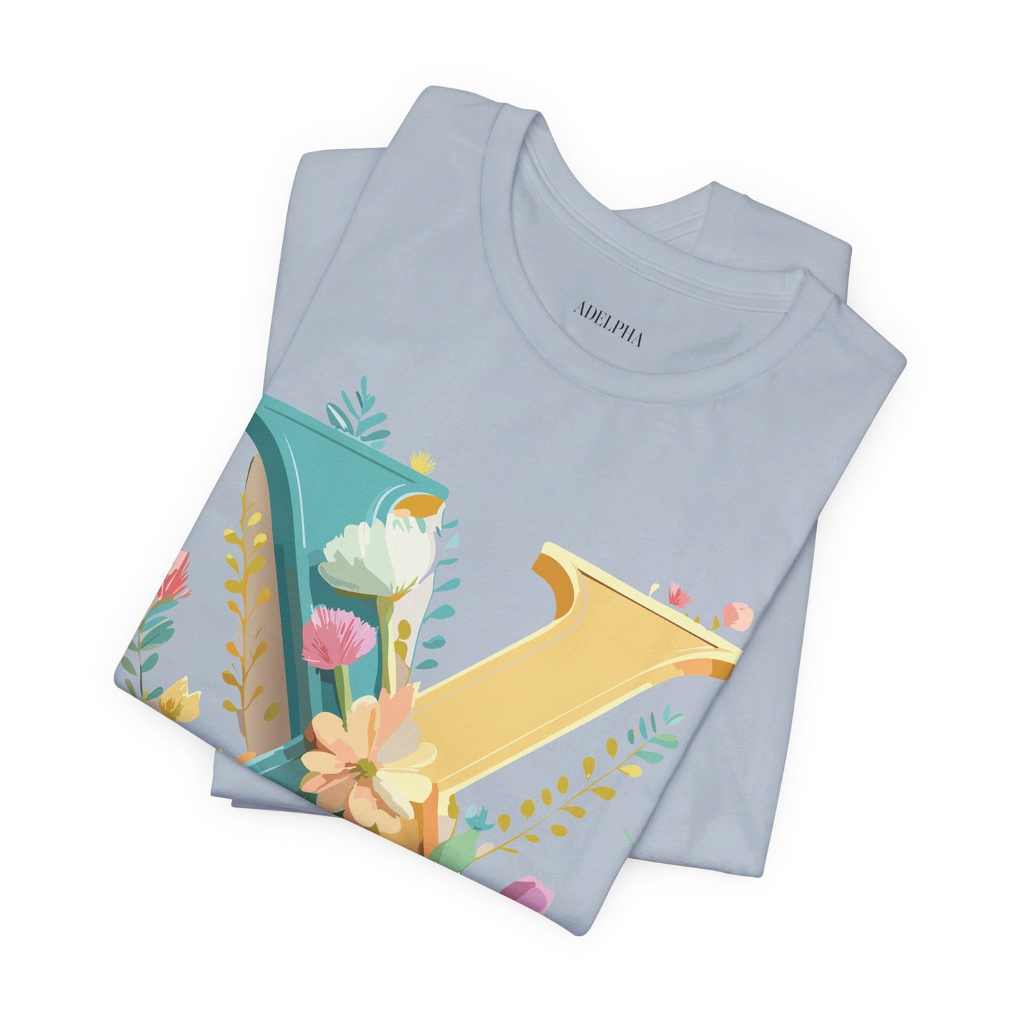 Natural Cotton Tee Shirt - Letters Collection - X Printify