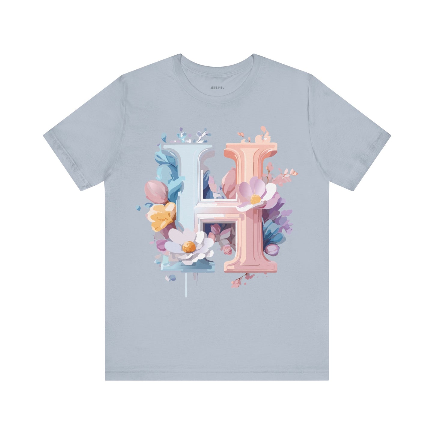 Natural Cotton Tee Shirt - Letters Collection - H Printify