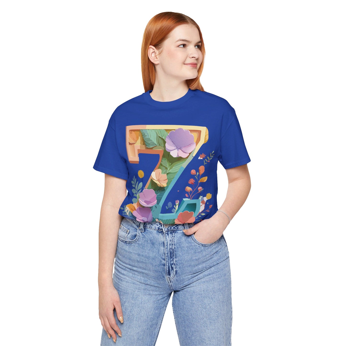 Natural Cotton Tee Shirt - Letters Collection - Z Printify