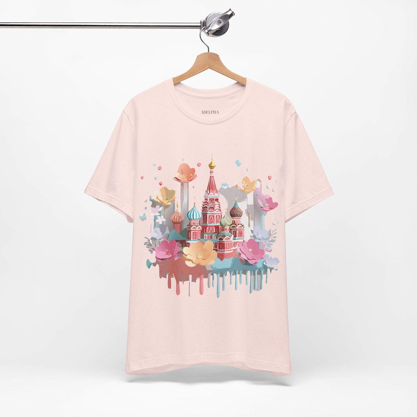 Natural Cotton Tee Shirt - Beautiful Places Collection - Moscow Printify