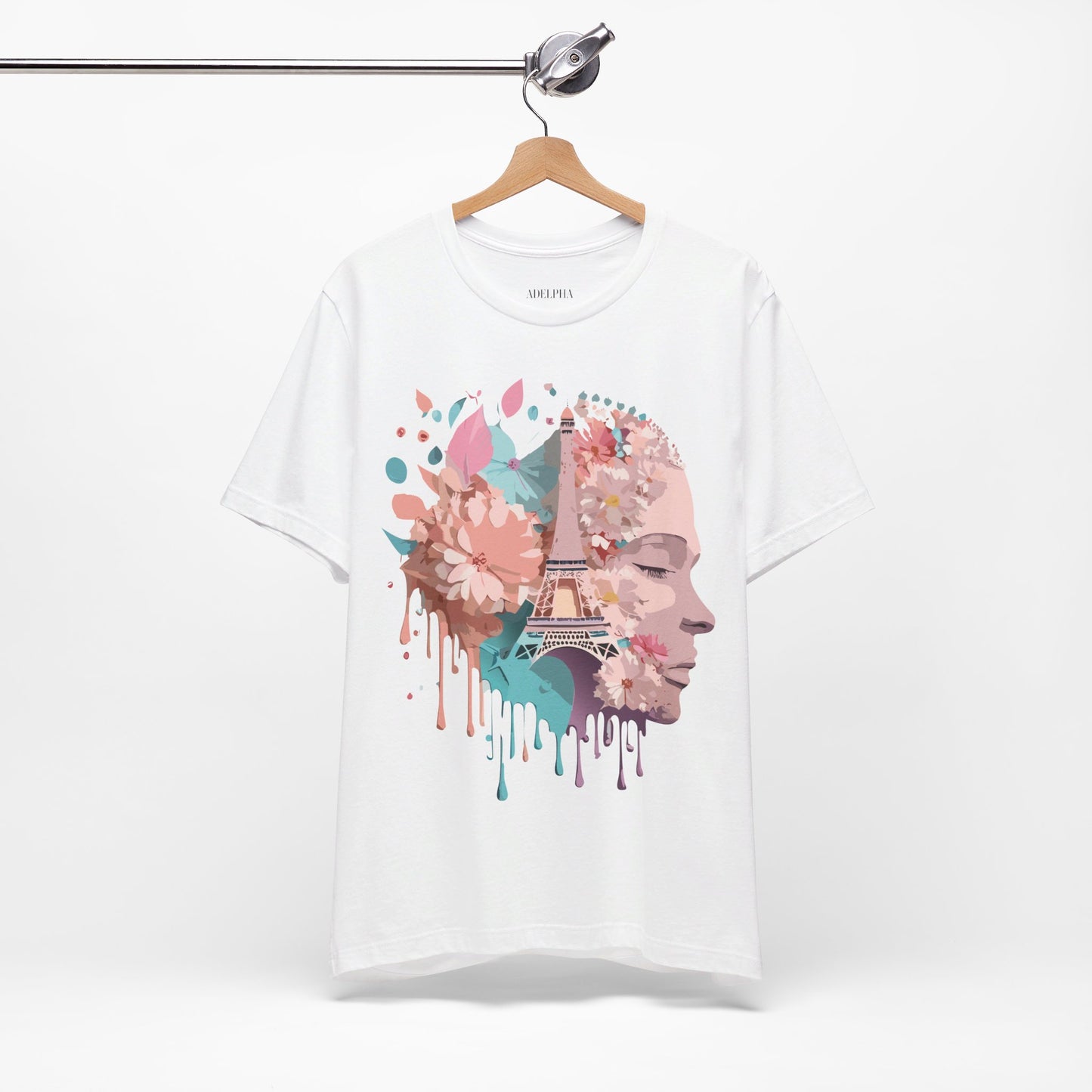 Natural Cotton Tee Shirt - Beautiful Places Collection - Paris Printify