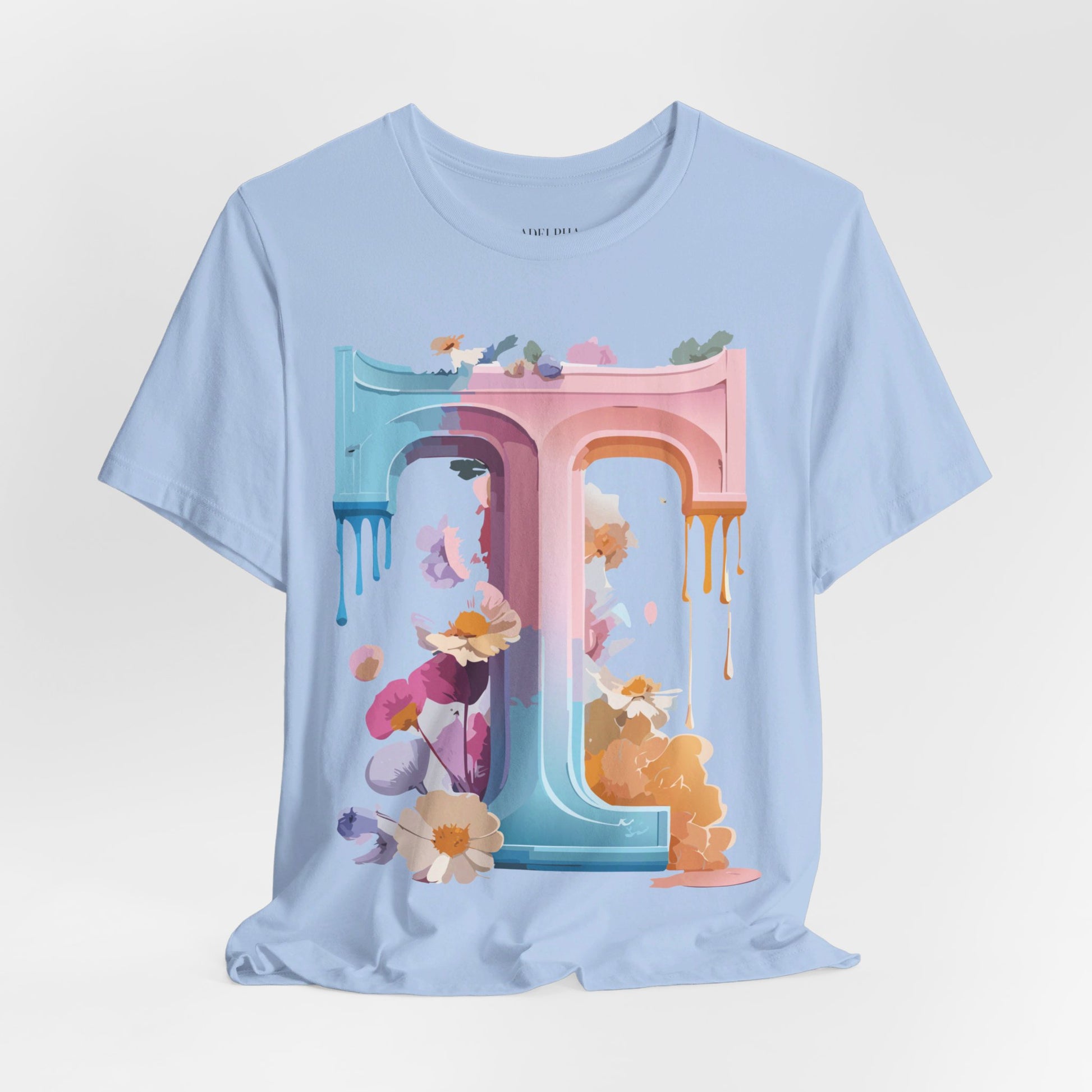 Natural Cotton Tee Shirt - Letters Collection - T Printify