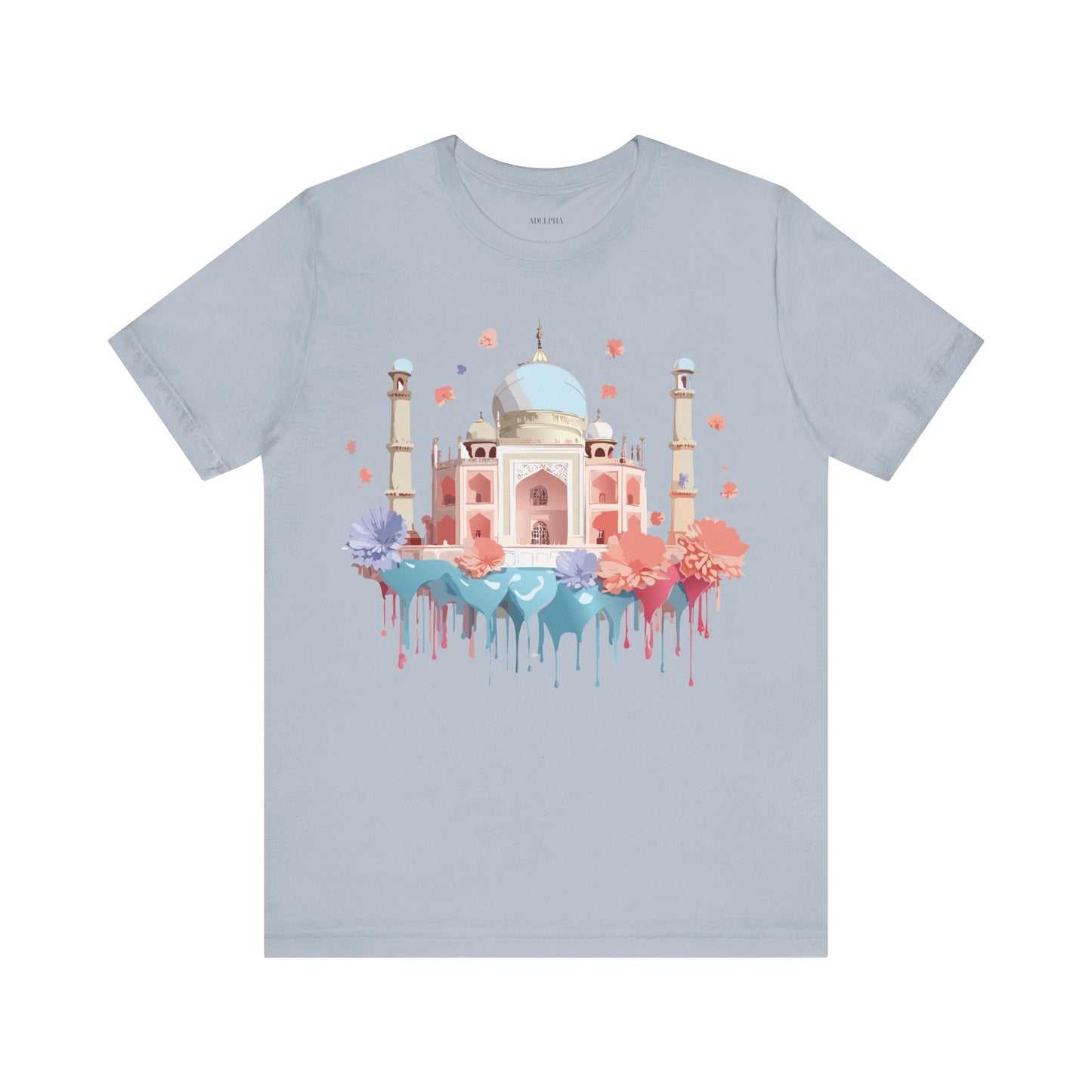 Natural Cotton Tee Shirt - Taj Mahal, India Printify