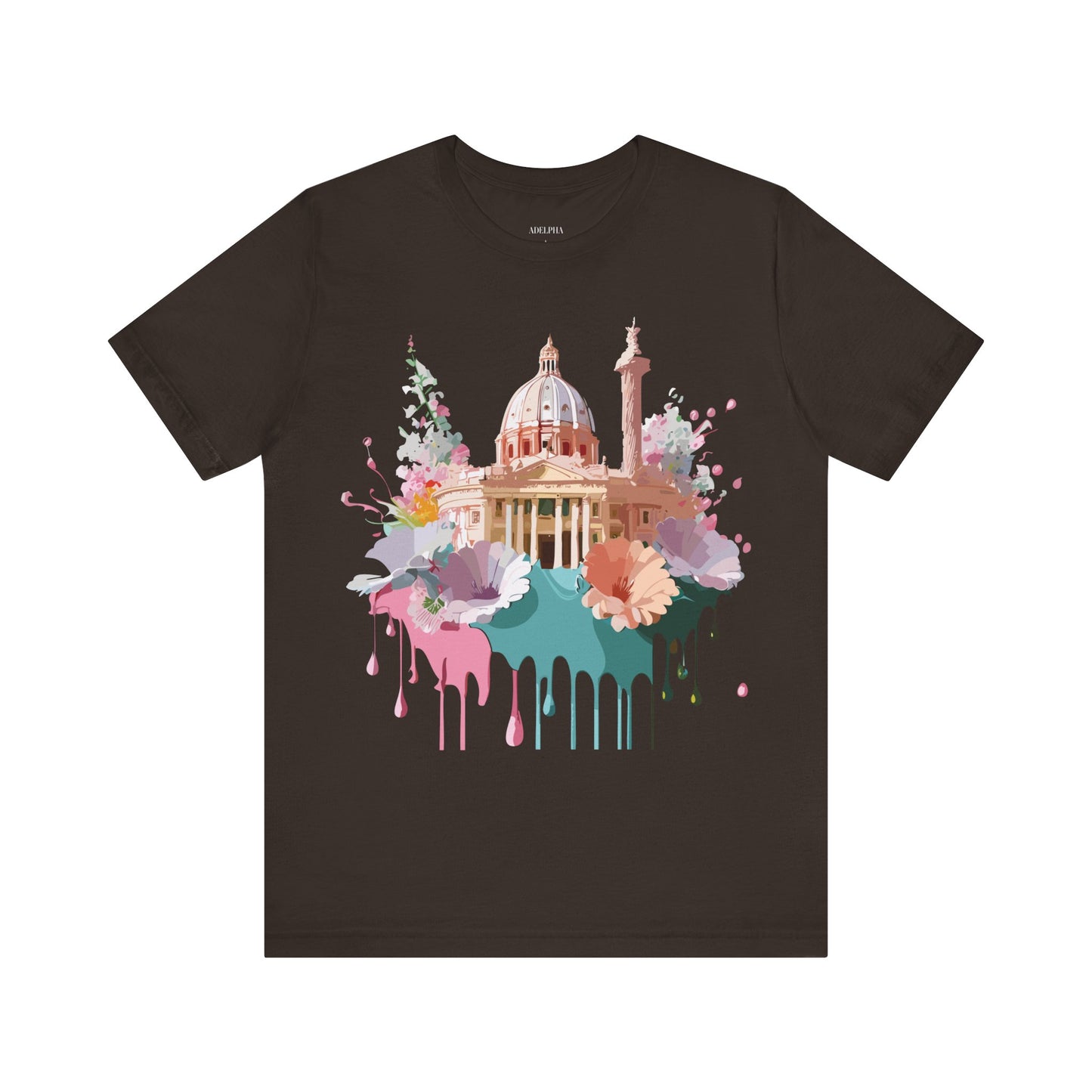 Natural Cotton Tee Shirt - Beautiful Places Collection - Rome Printify