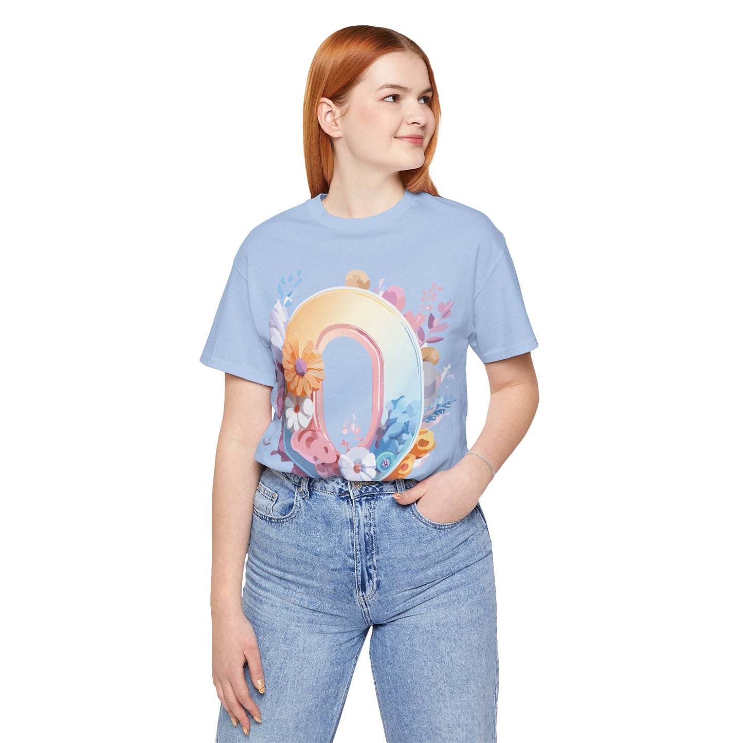 Natural Cotton Tee Shirt - Letters Collection - O Printify