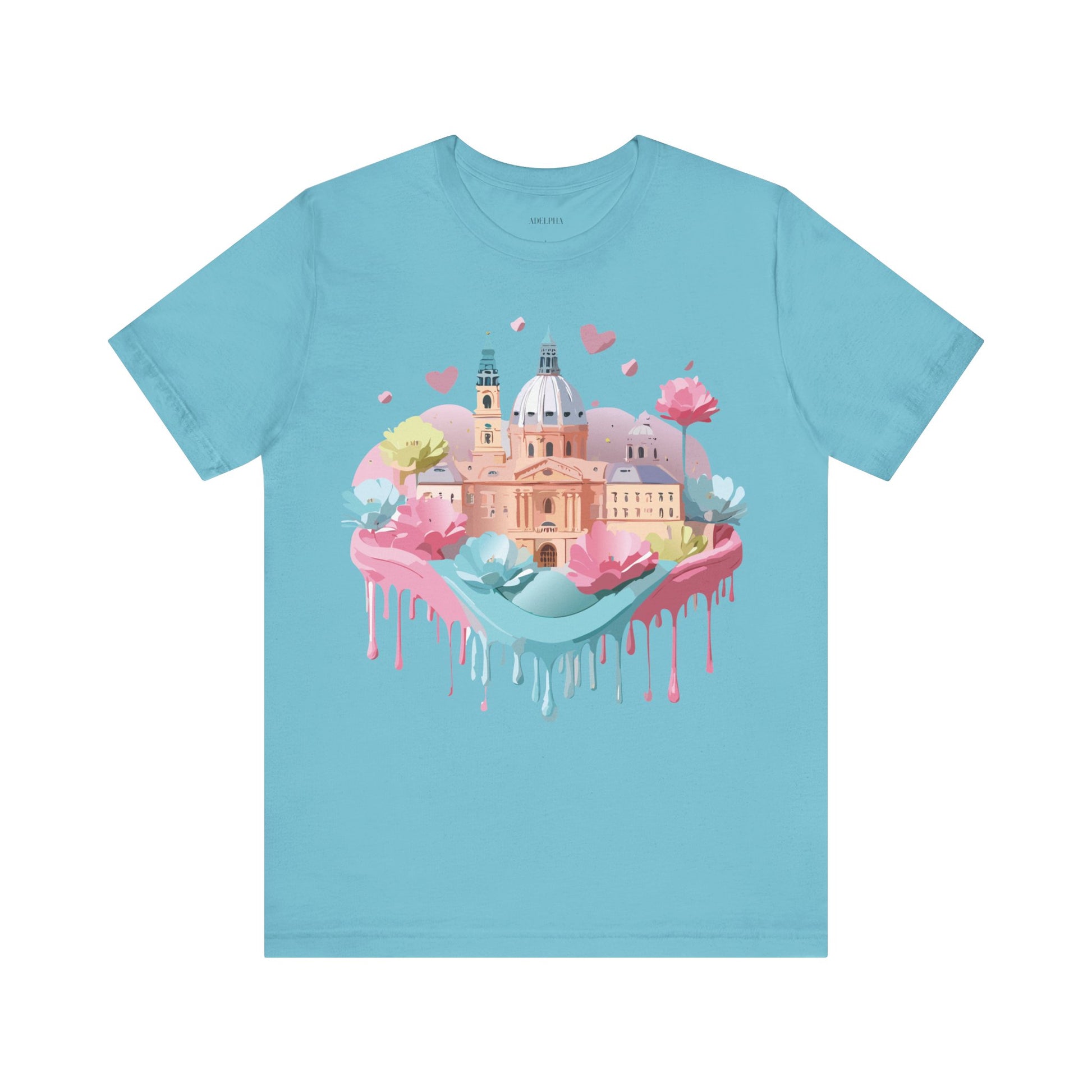 Natural Cotton Tee Shirt - Beautiful Places Collection - Prague Printify