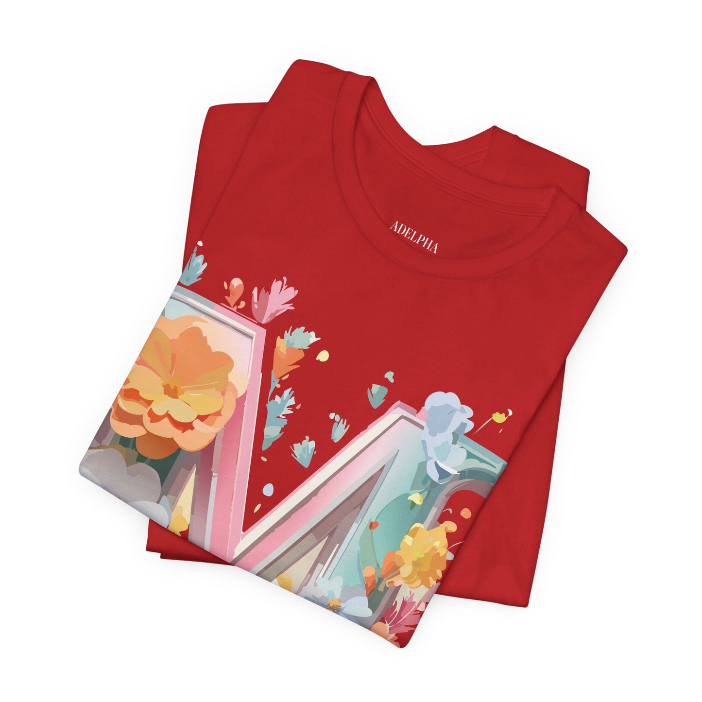 Natural Cotton Tee Shirt - Letters Collection - M Printify