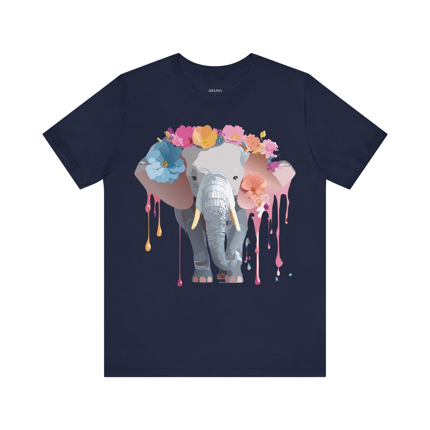 Natural Cotton Tee Shirt with Elephant Printify
