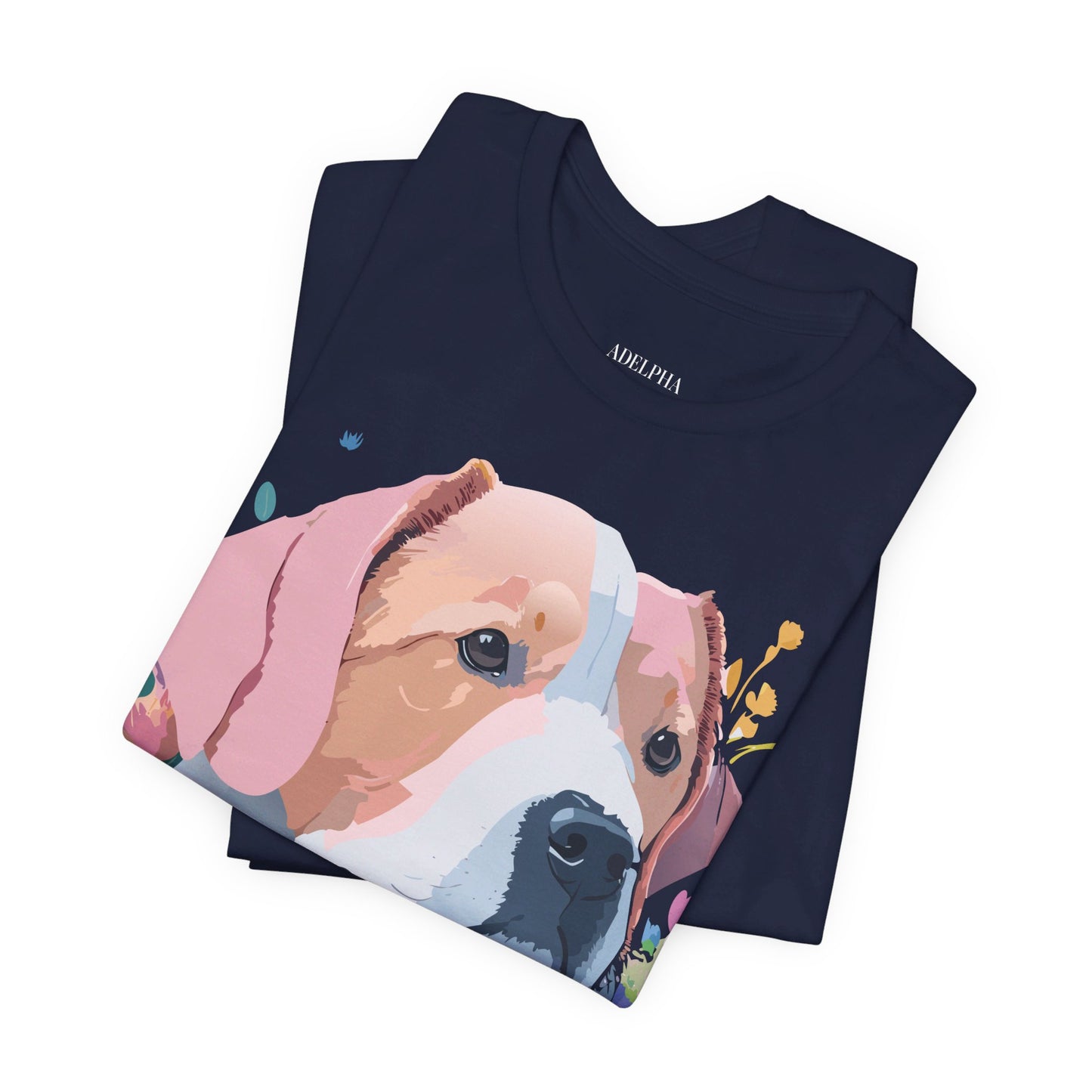Natural Cotton Tee Shirt with Dog Printify