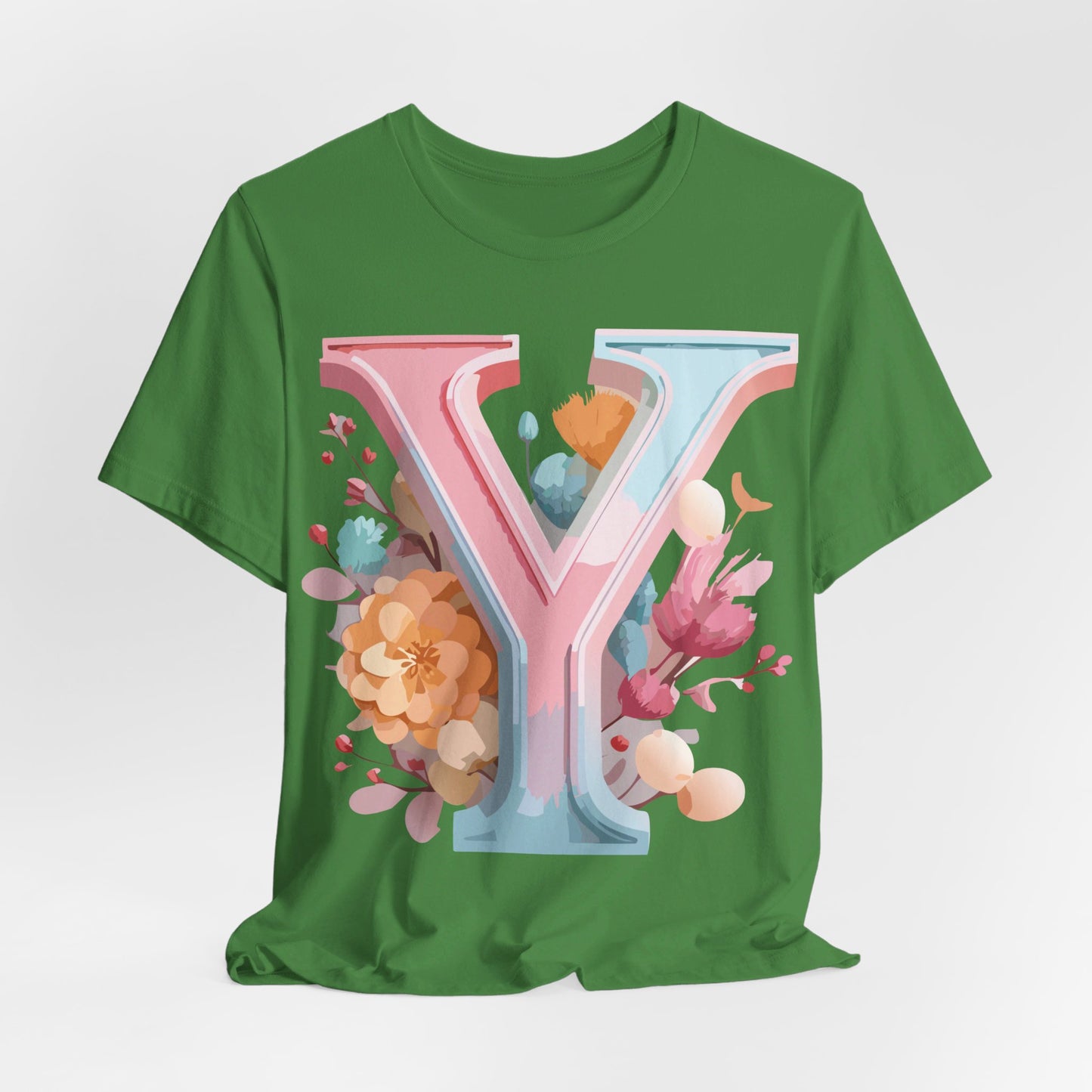 Natural Cotton Tee Shirt - Letters Collection - Y Printify