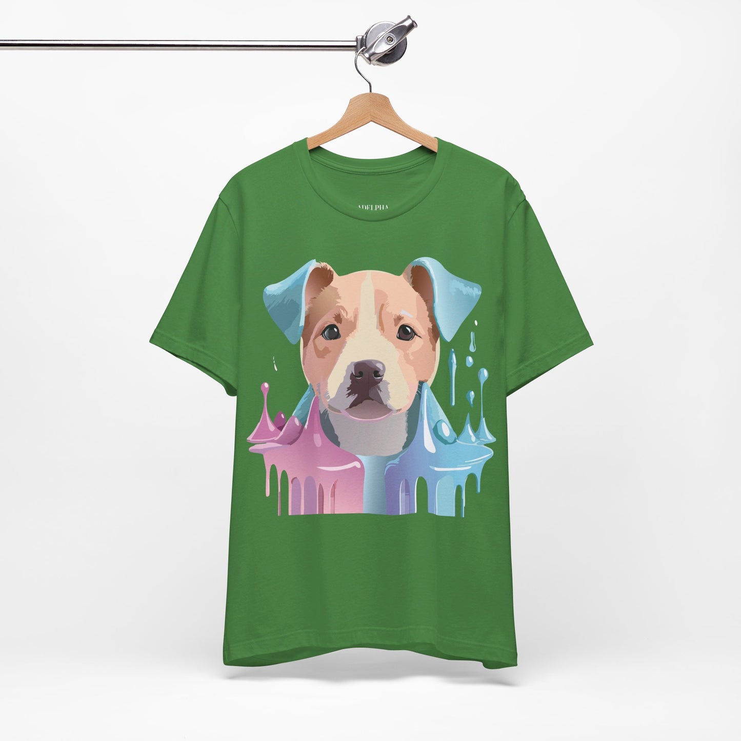 Natural Cotton Tee Shirt with Dog Printify