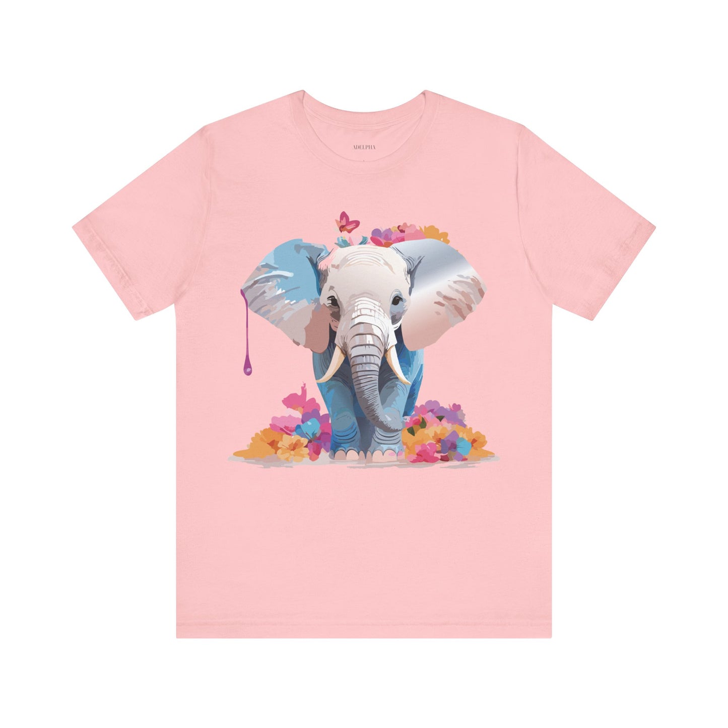 Natural Cotton Tee Shirt with Elephant Printify