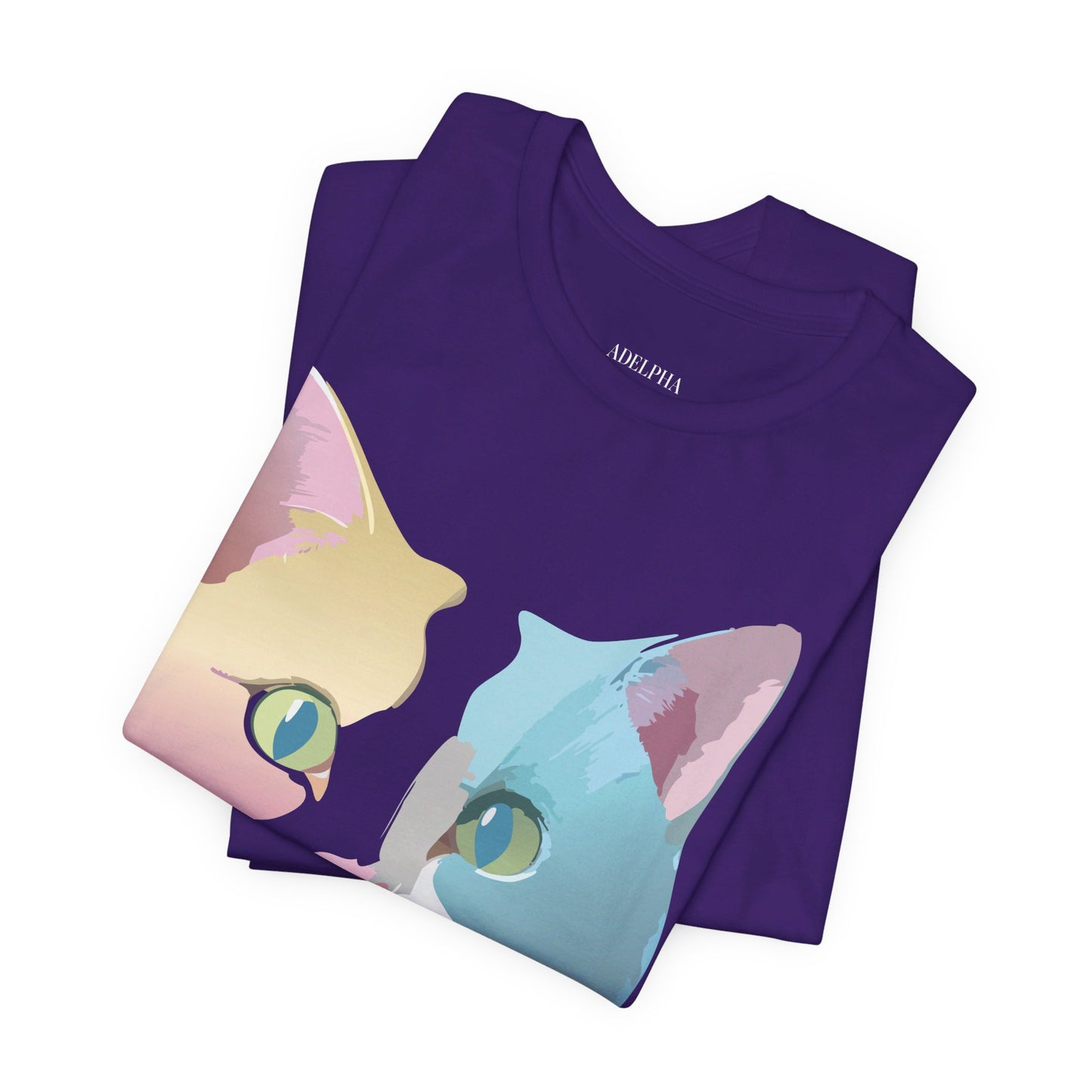 Natural Cotton Tee Shirt with Cat Printify