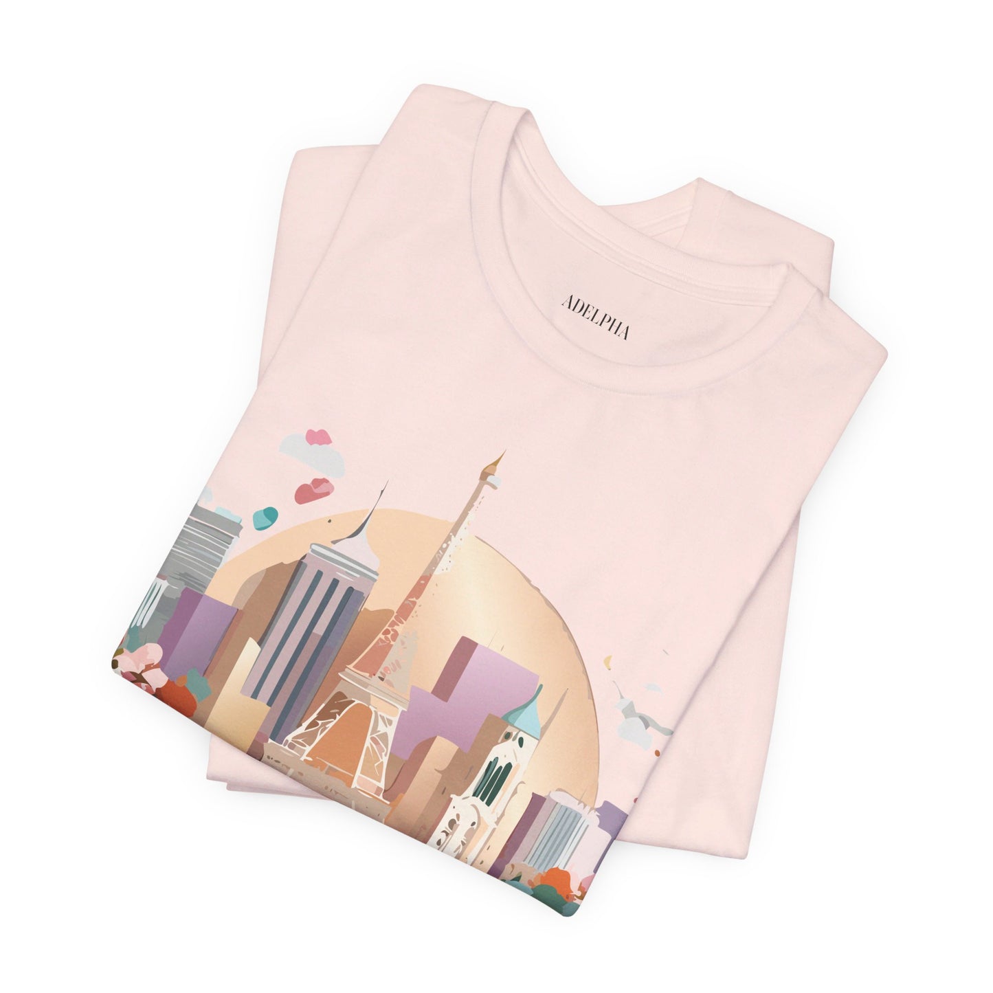 Natural Cotton Tee Shirt - Beautiful Places Collection - Paris Printify