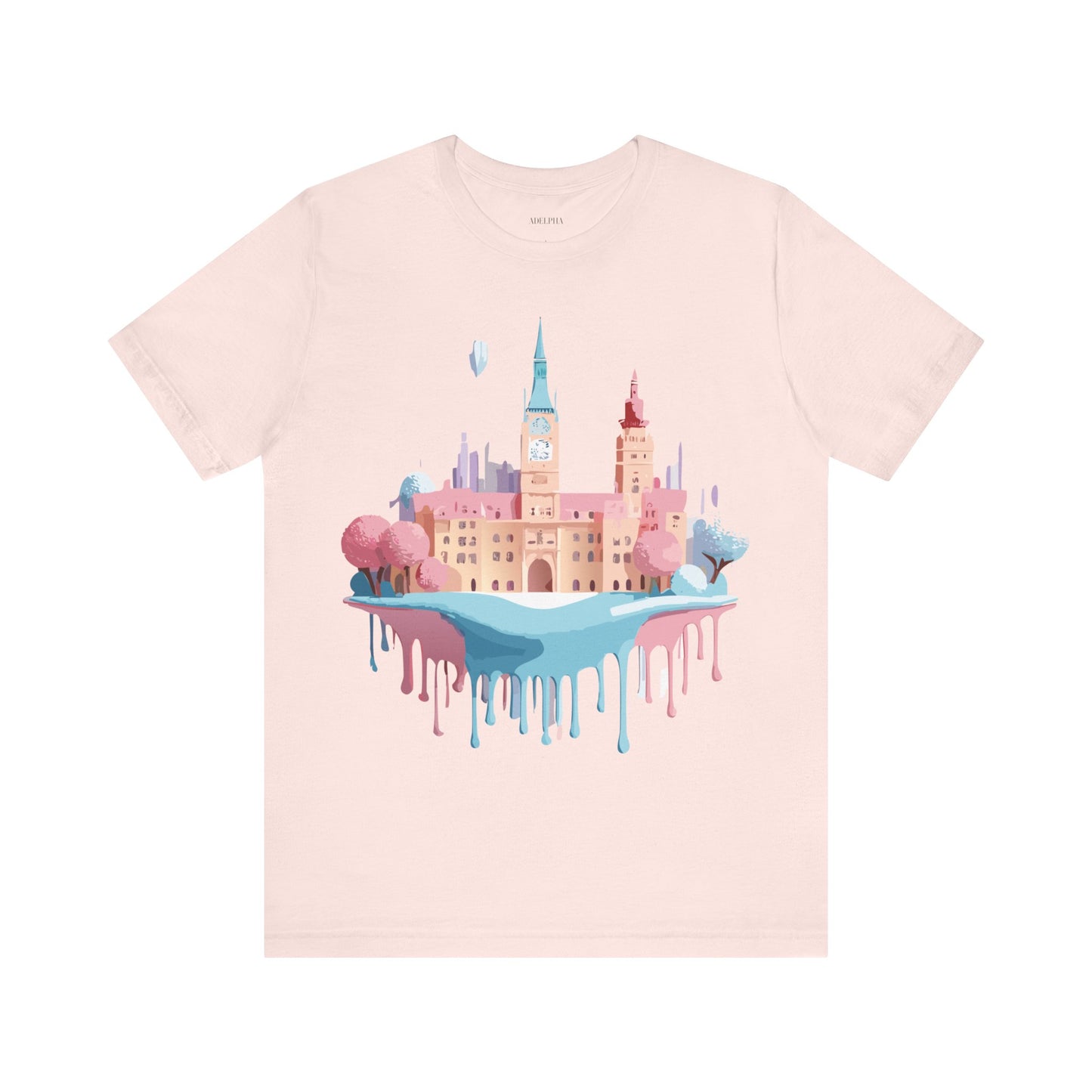 Natural Cotton Tee Shirt - Beautiful Places Collection - Prague Printify