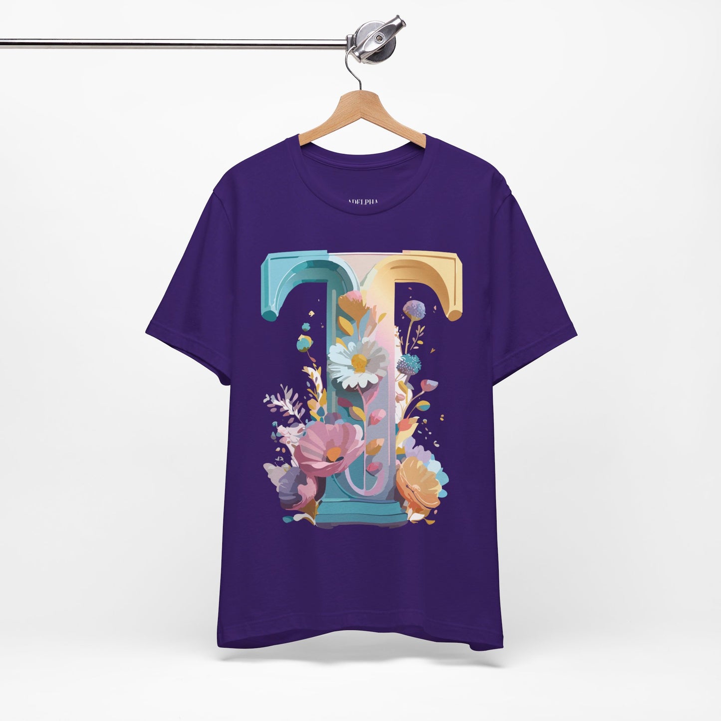Natural Cotton Tee Shirt - Letters Collection - T Printify