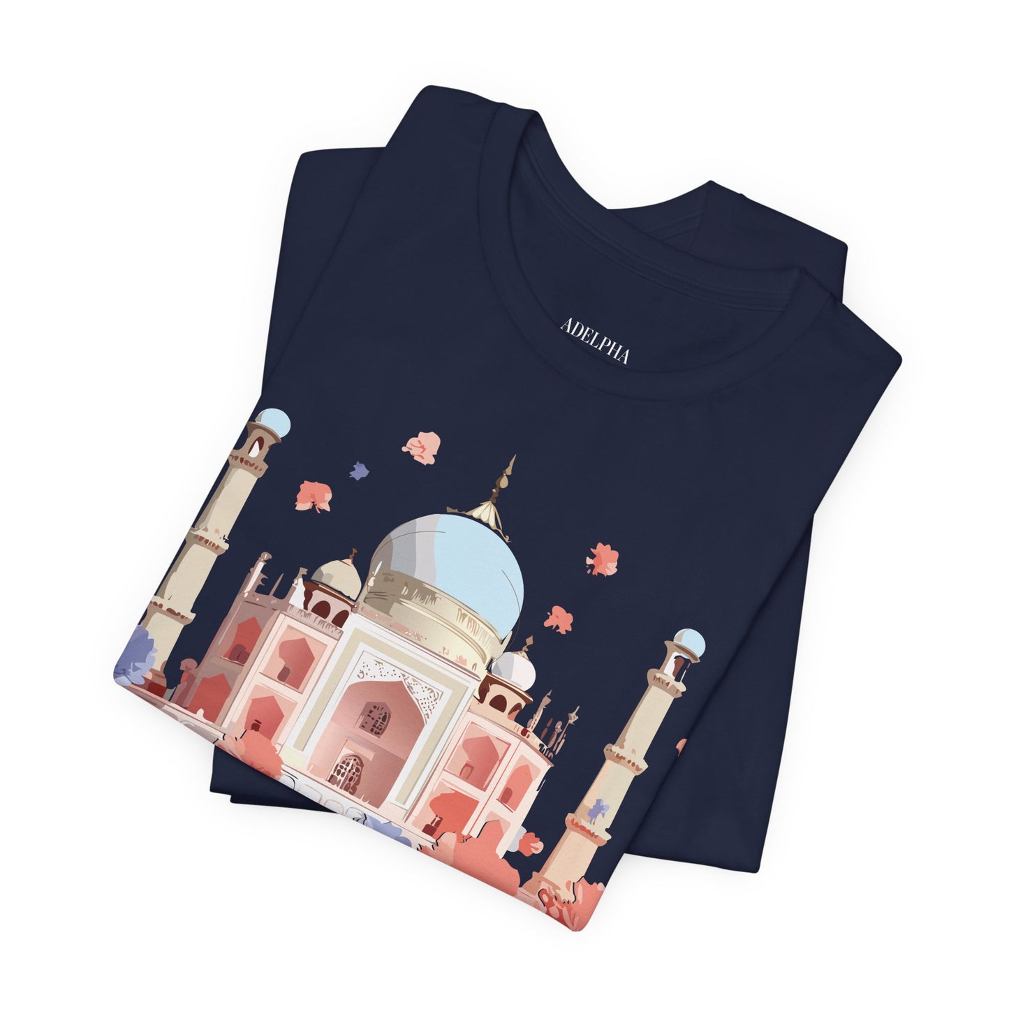 Natural Cotton Tee Shirt - Taj Mahal, India Printify