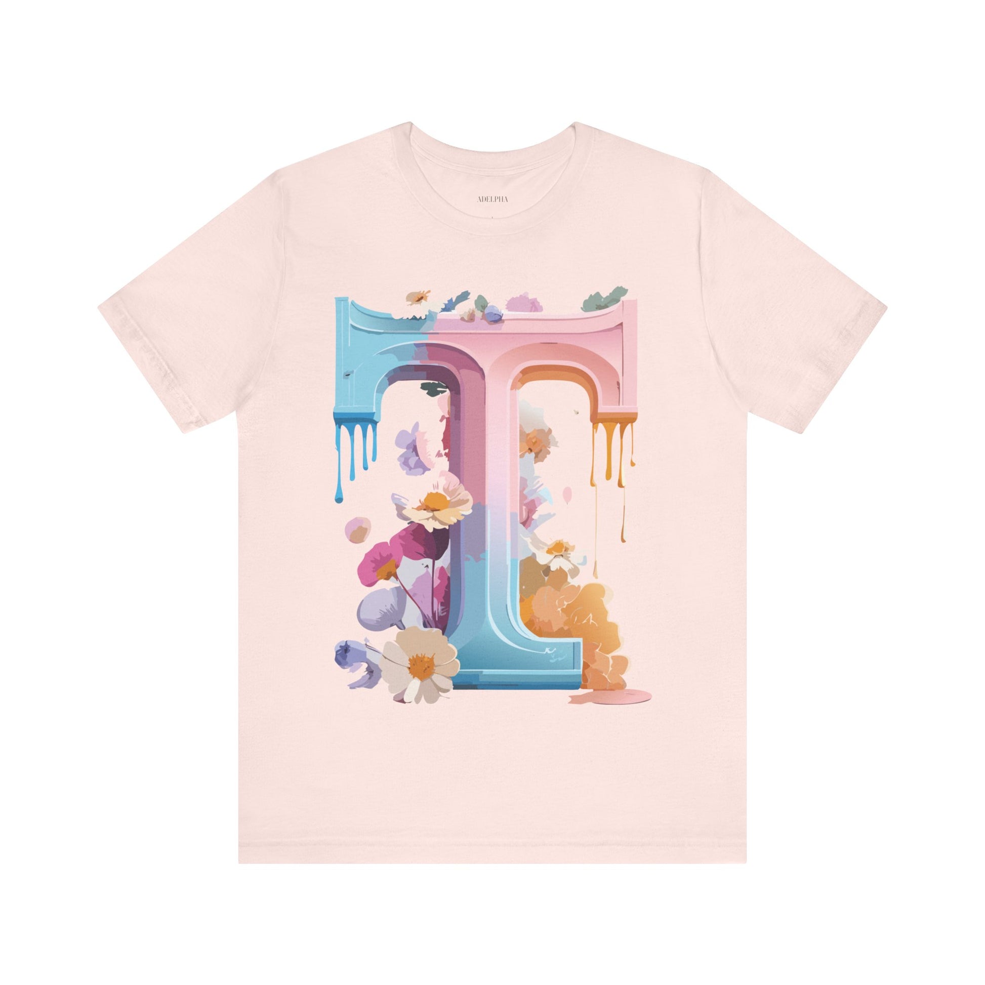 Natural Cotton Tee Shirt - Letters Collection - T Printify