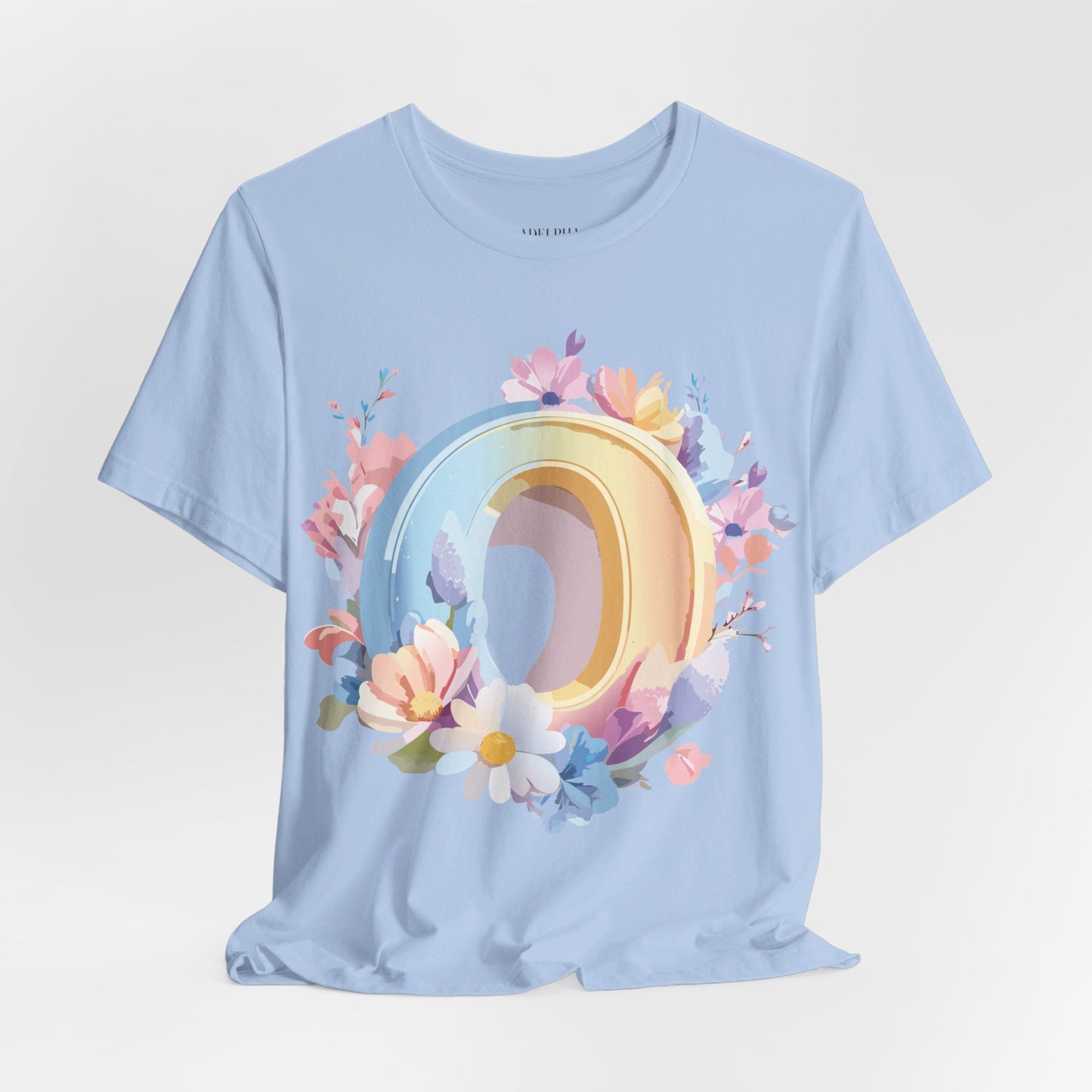 Natural Cotton Tee Shirt - Letters Collection - O Printify