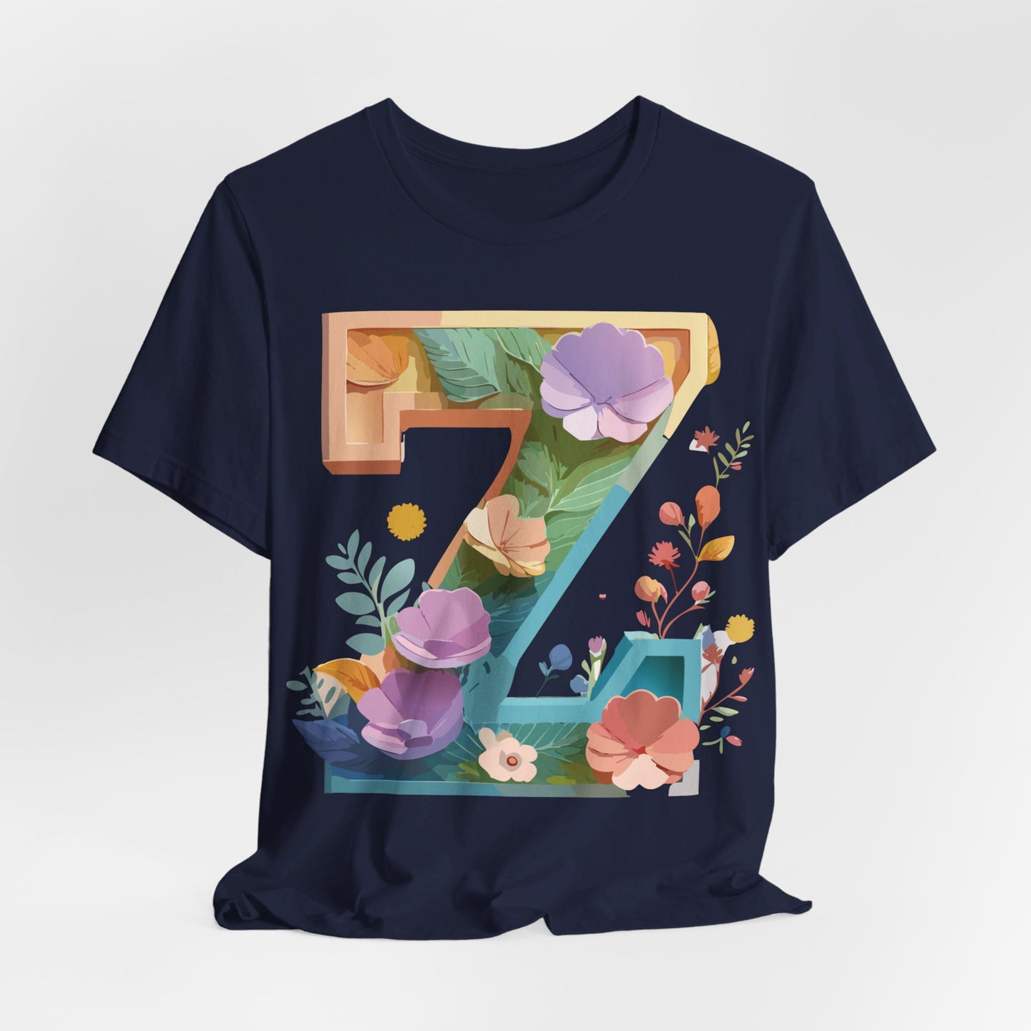 Natural Cotton Tee Shirt - Letters Collection - Z Printify