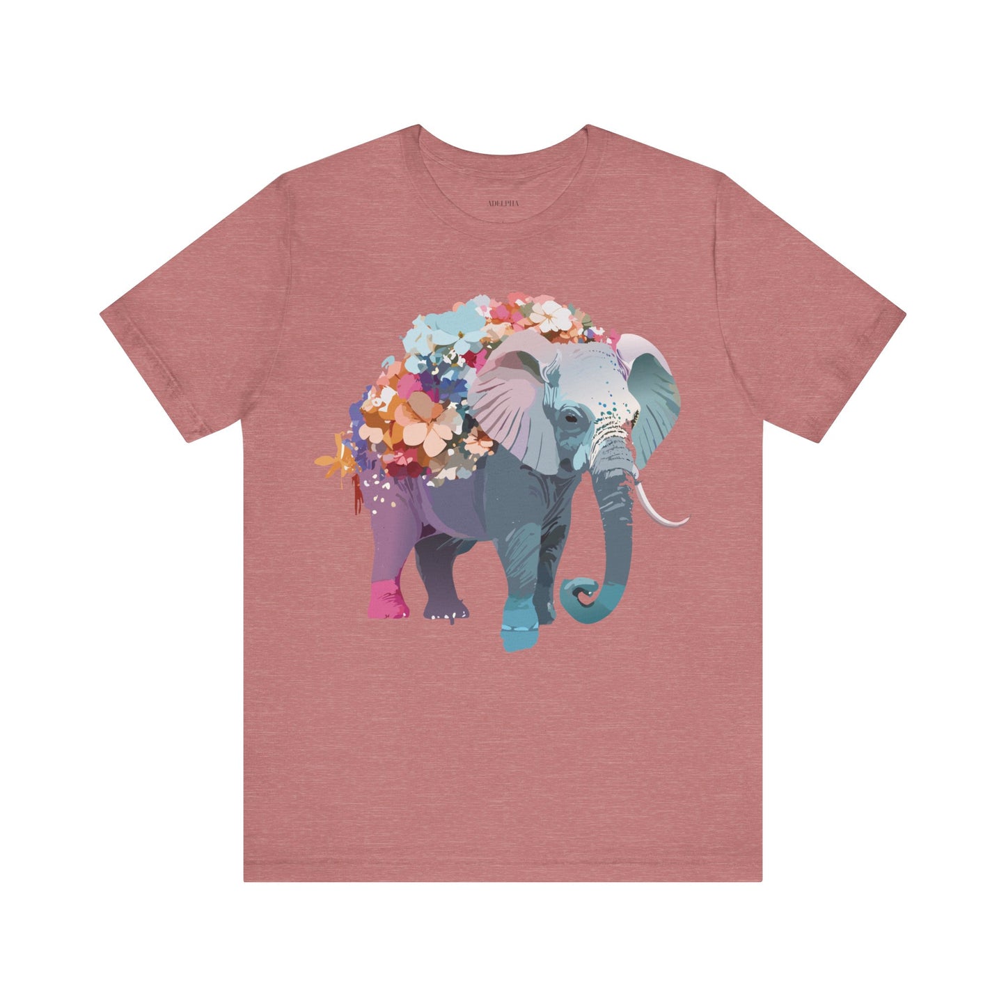 Natural Cotton Tee Shirt with Elephant Printify