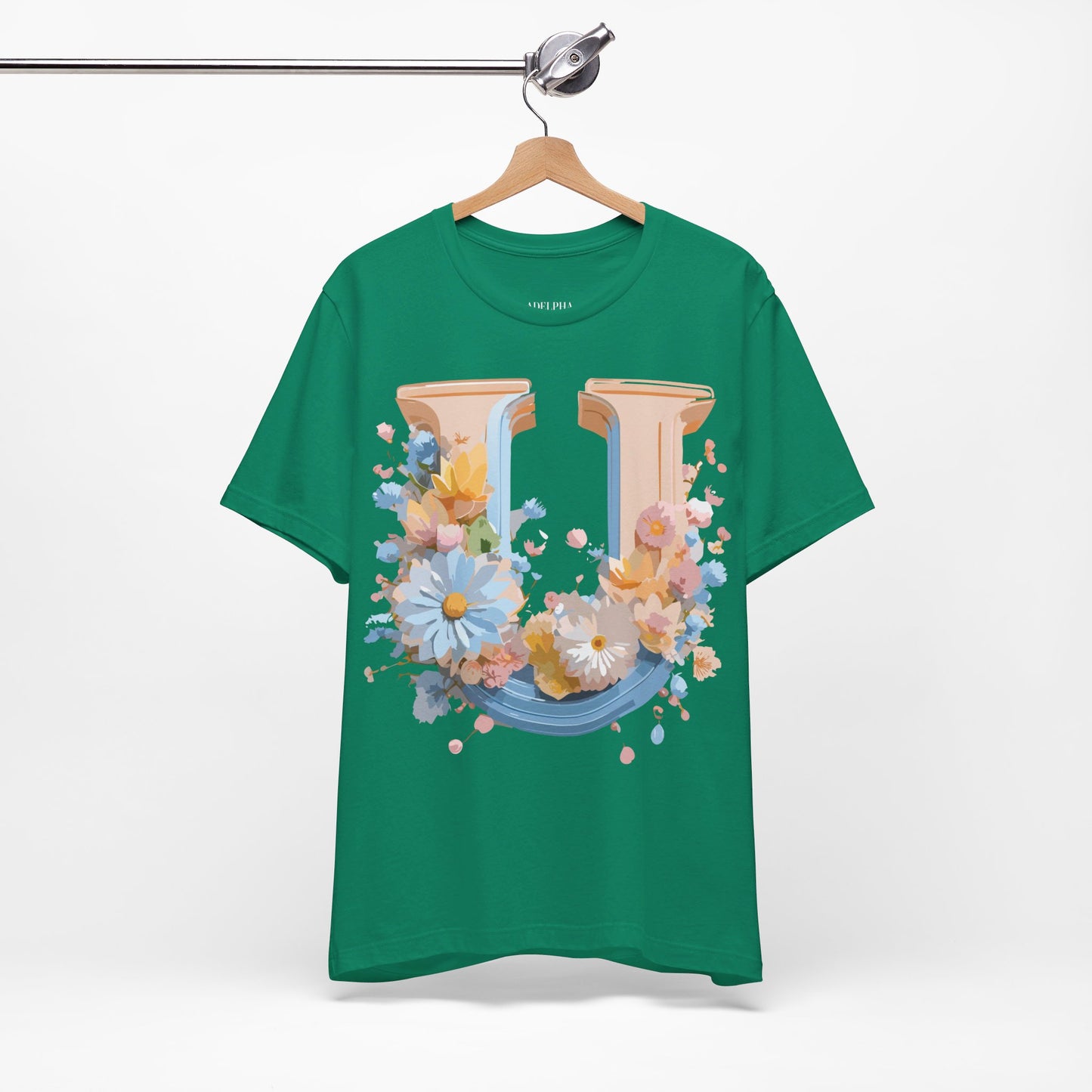 Natural Cotton Tee Shirt - Letters Collection - U Printify
