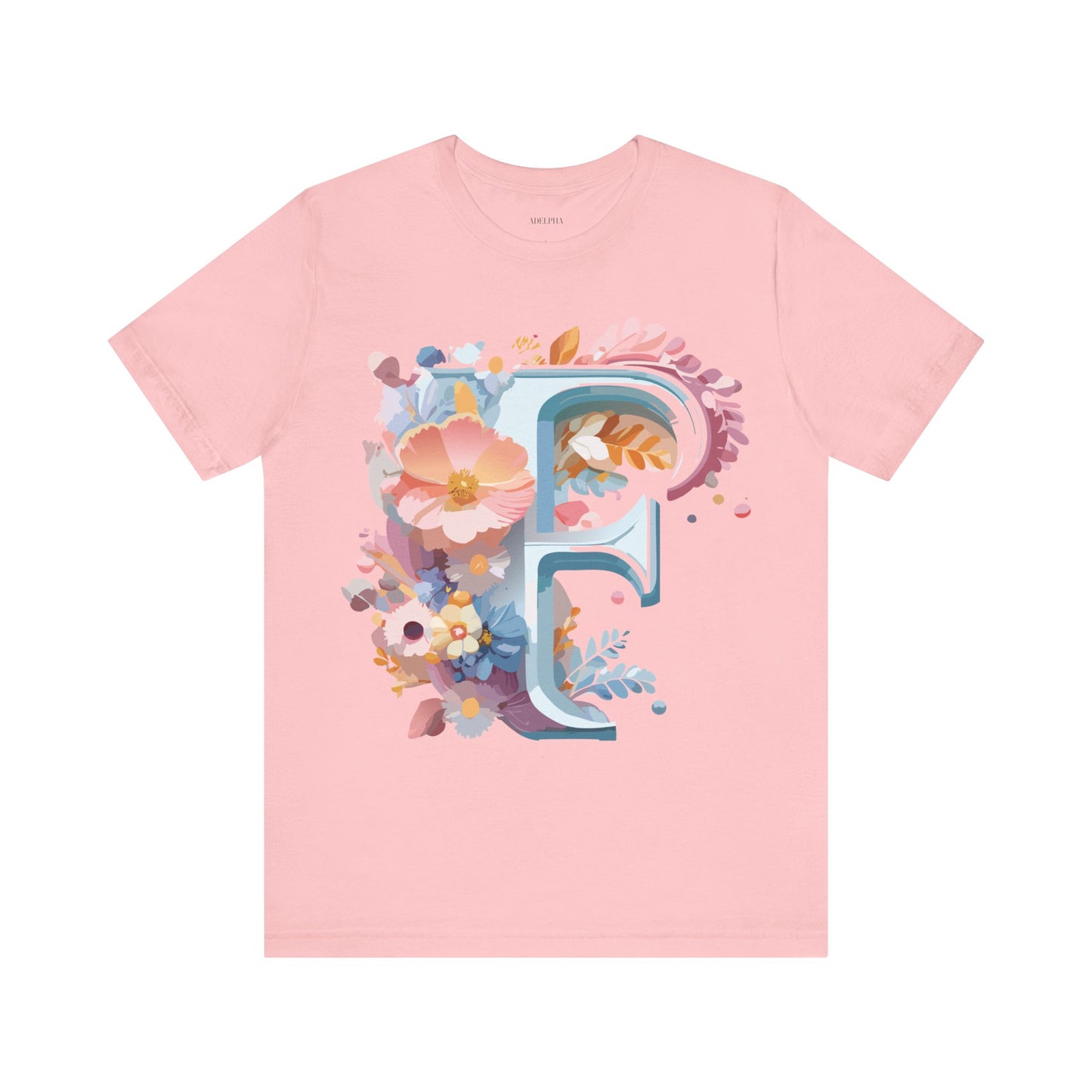 Natural Cotton Tee Shirt - Letters Collection - F Printify