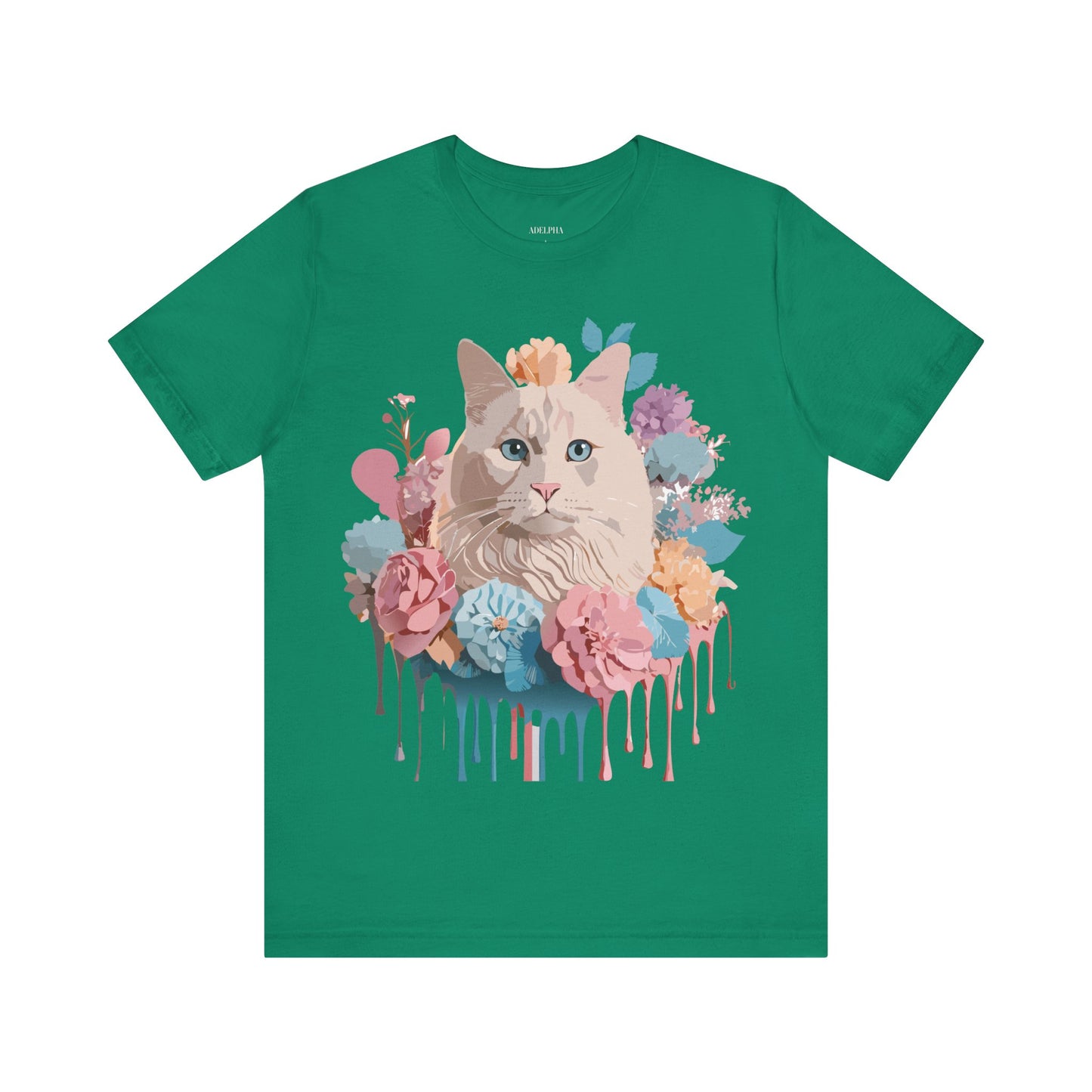 Natural Cotton Tee Shirt with Cat Printify