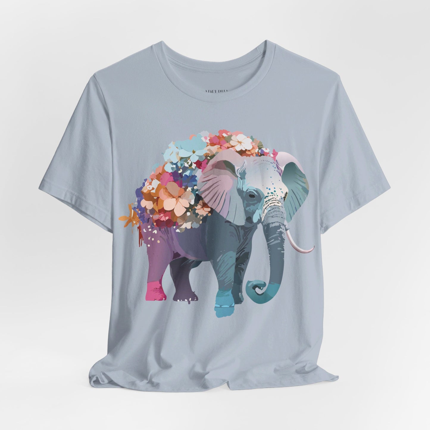 Natural Cotton Tee Shirt with Elephant Printify