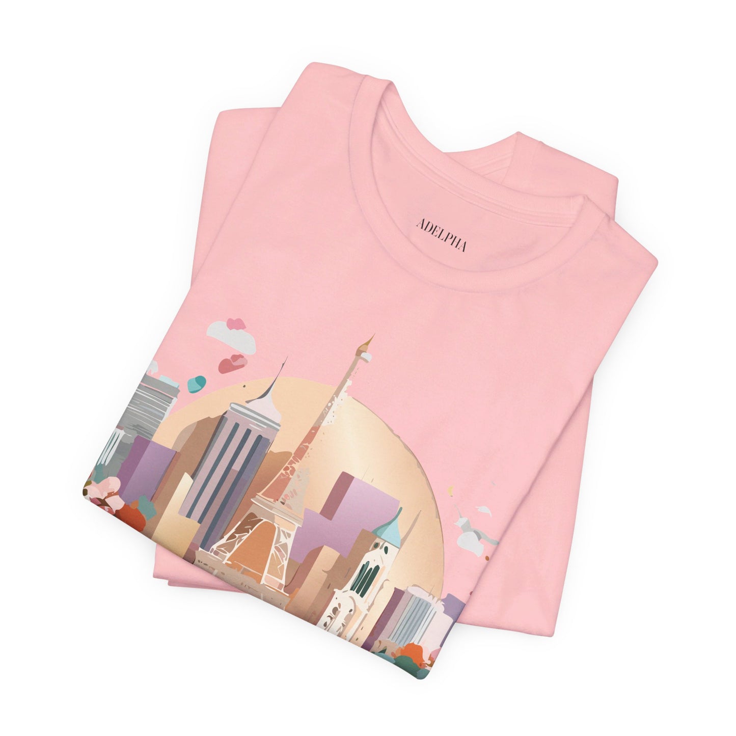 Natural Cotton Tee Shirt - Beautiful Places Collection - Paris Printify