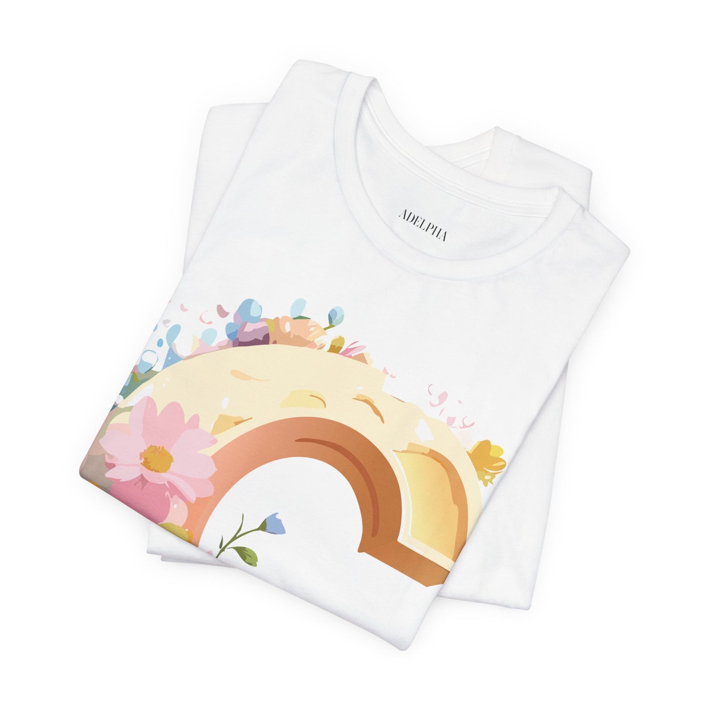 Natural Cotton Tee Shirt - Letters Collection - C Printify