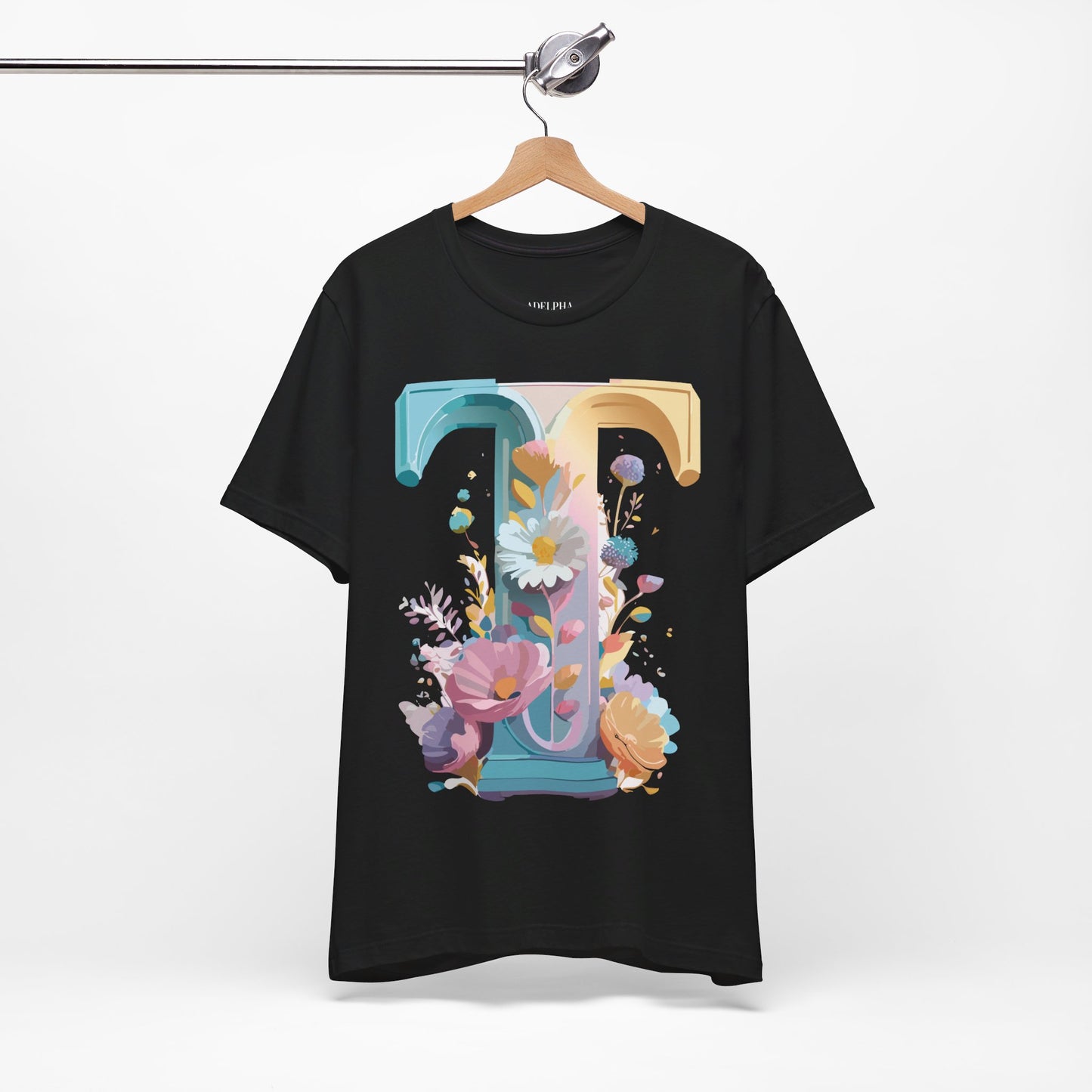 Natural Cotton Tee Shirt - Letters Collection - T Printify