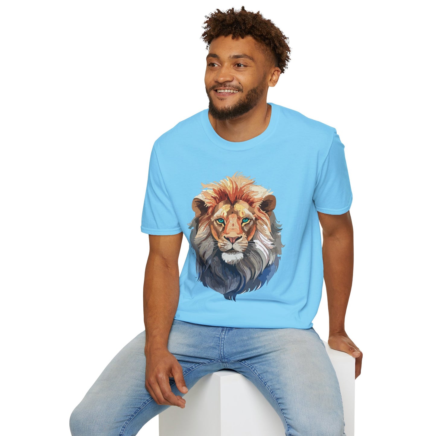 Lion Shirt, Shirt with Lion, Floral Lion Tee, Shirt with Animals