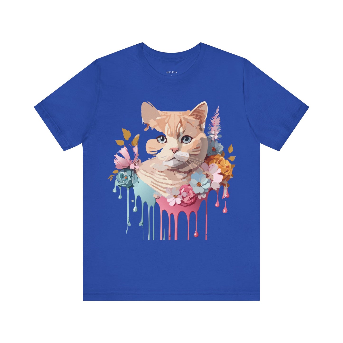 Natural Cotton Tee Shirt with Cat Printify