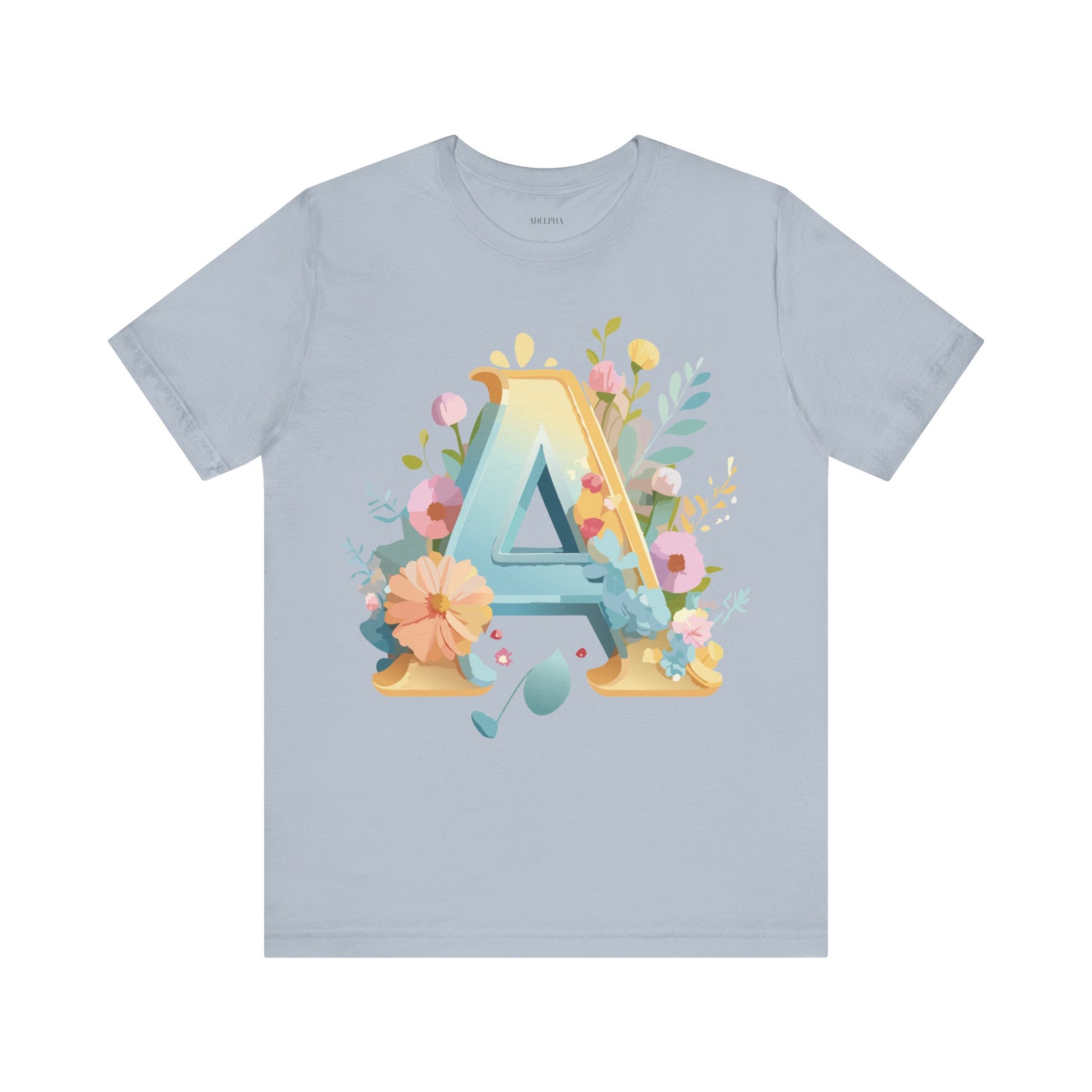 Natural Cotton Tee Shirt - Letters Collection - A Printify