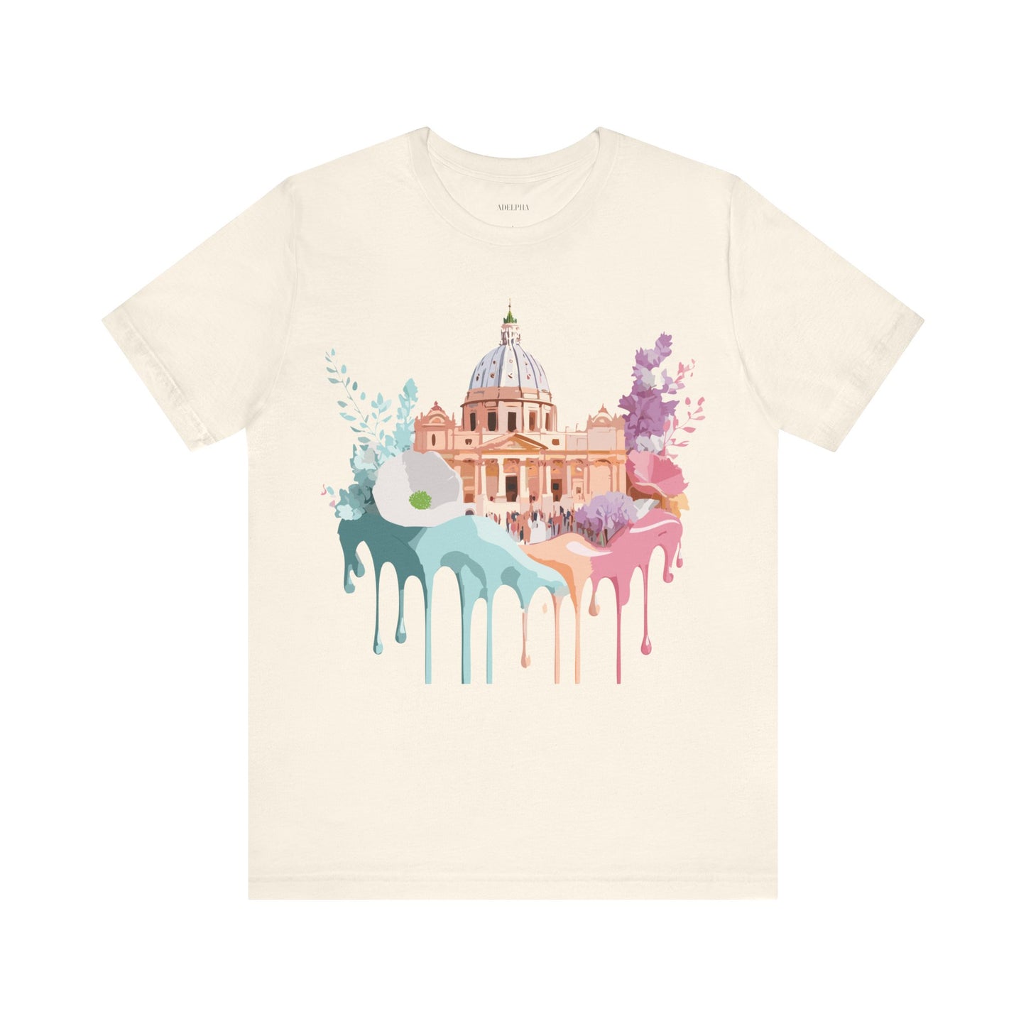 Natural Cotton Tee Shirt - Beautiful Places Collection - Rome Printify