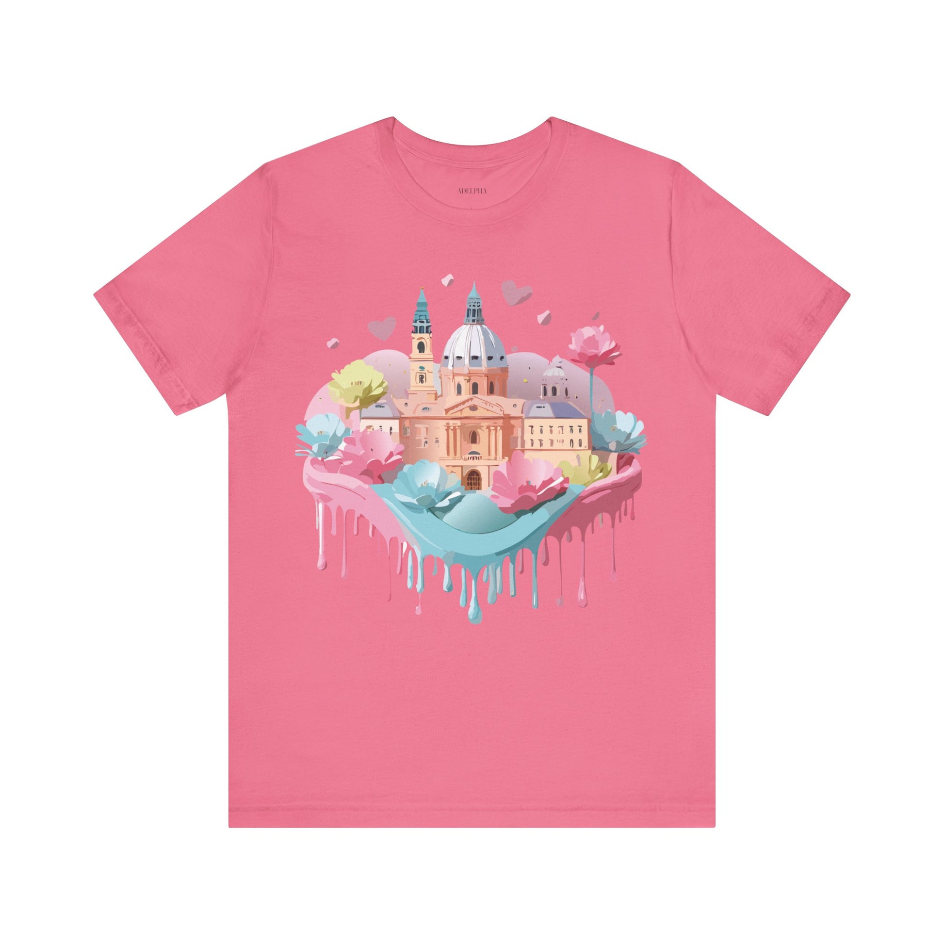Natural Cotton Tee Shirt - Beautiful Places Collection - Prague Printify