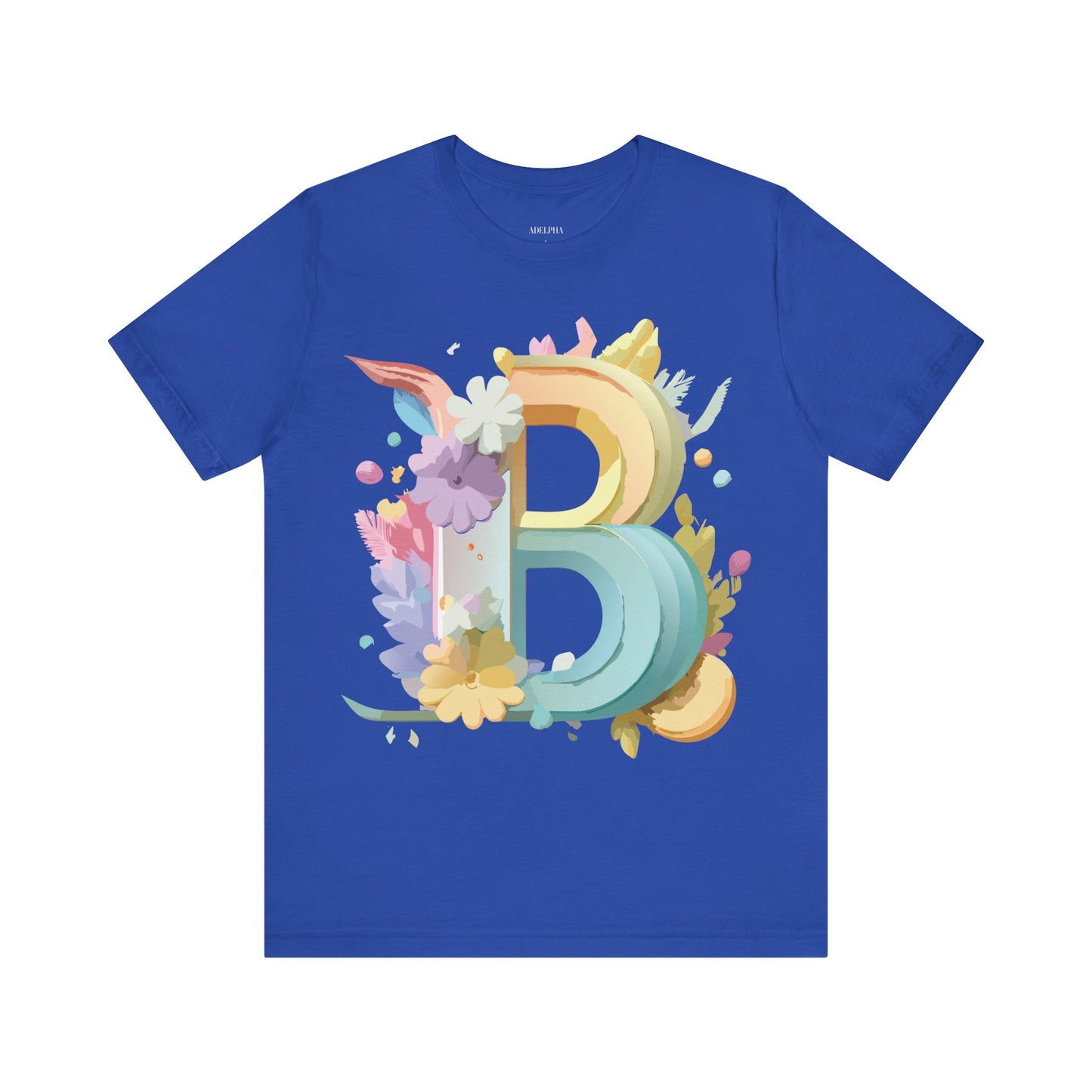 Natural Cotton Tee Shirt - Letters Collection - B Printify