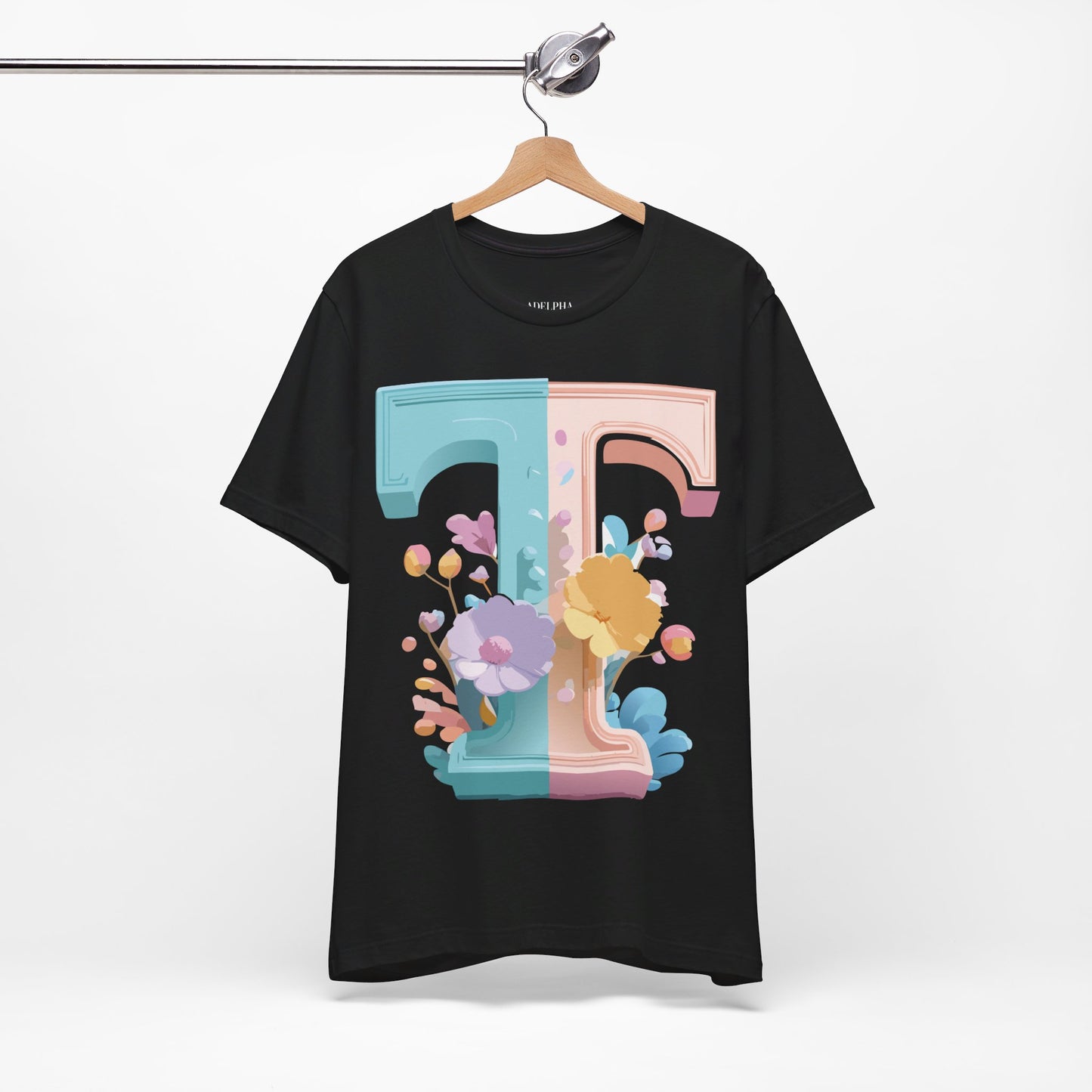Natural Cotton Tee Shirt - Letters Collection - T Printify