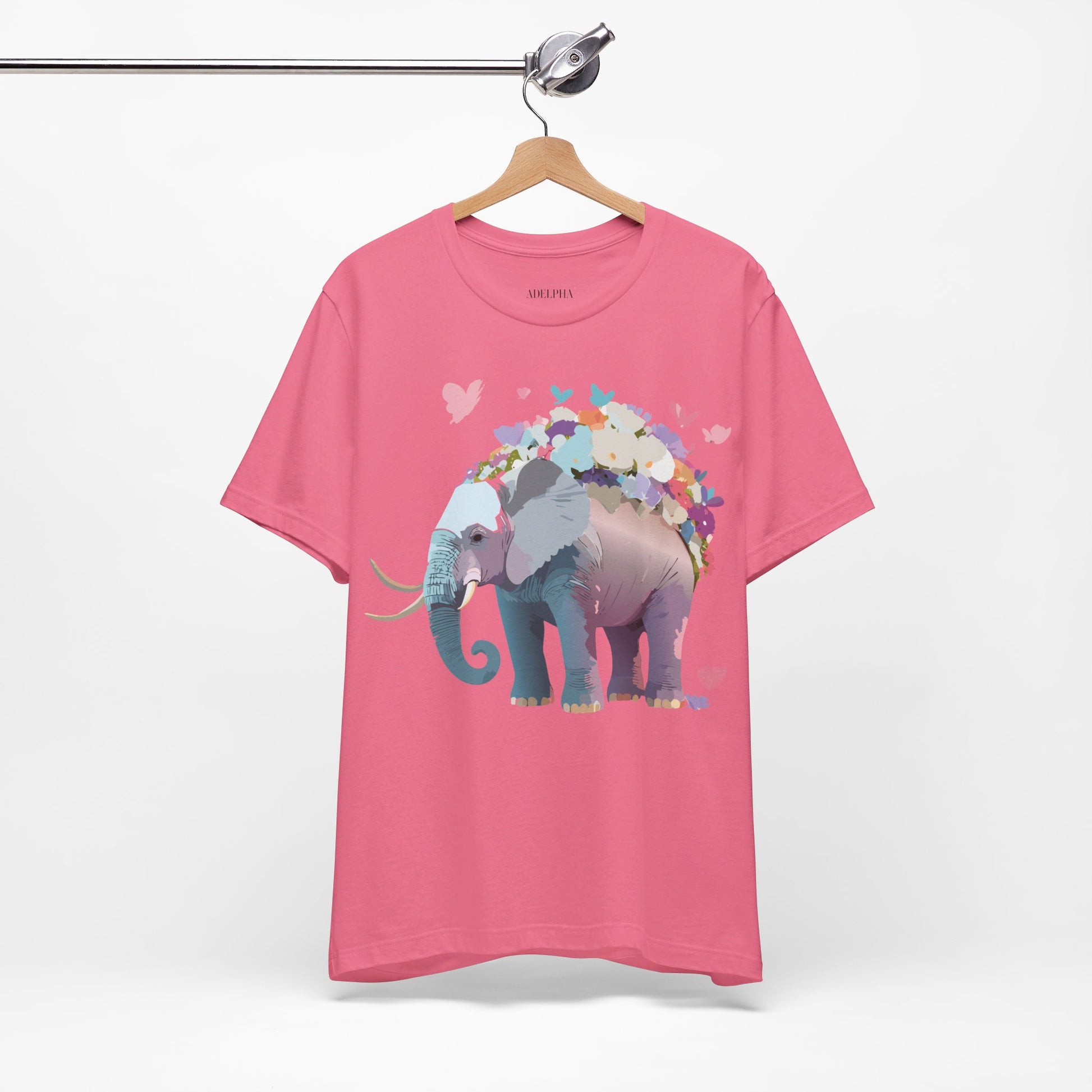 Natural Cotton Tee Shirt with Elephant Printify