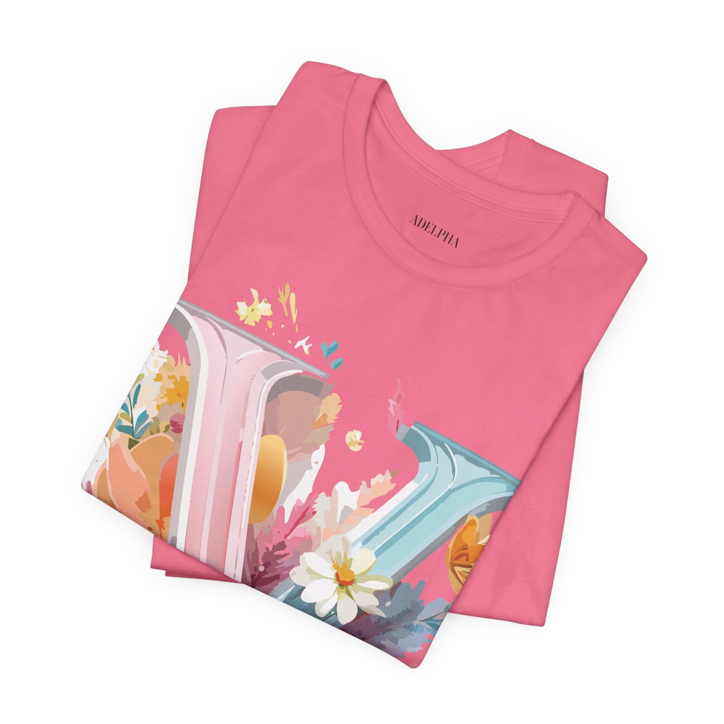 Natural Cotton Tee Shirt - Letters Collection - V Printify