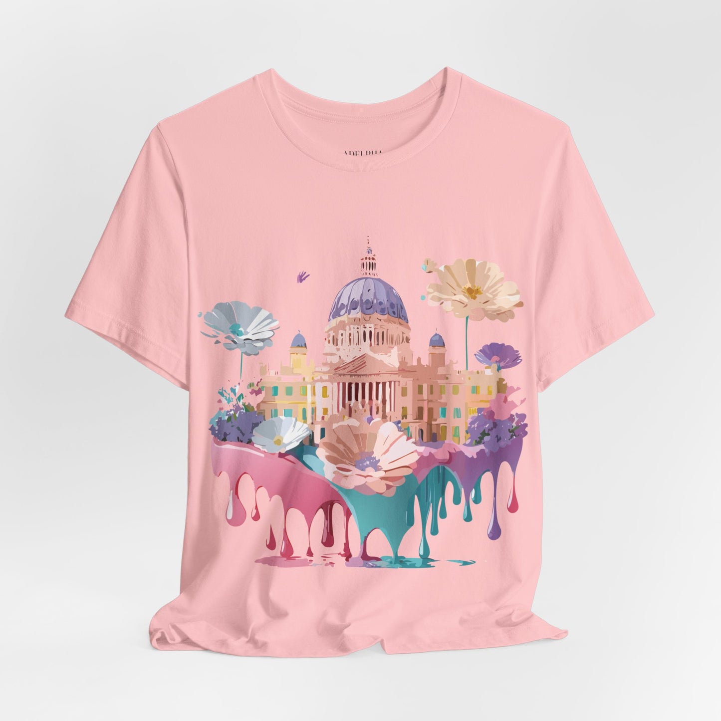 Natural Cotton Tee Shirt - Beautiful Places Collection - Madrid Printify