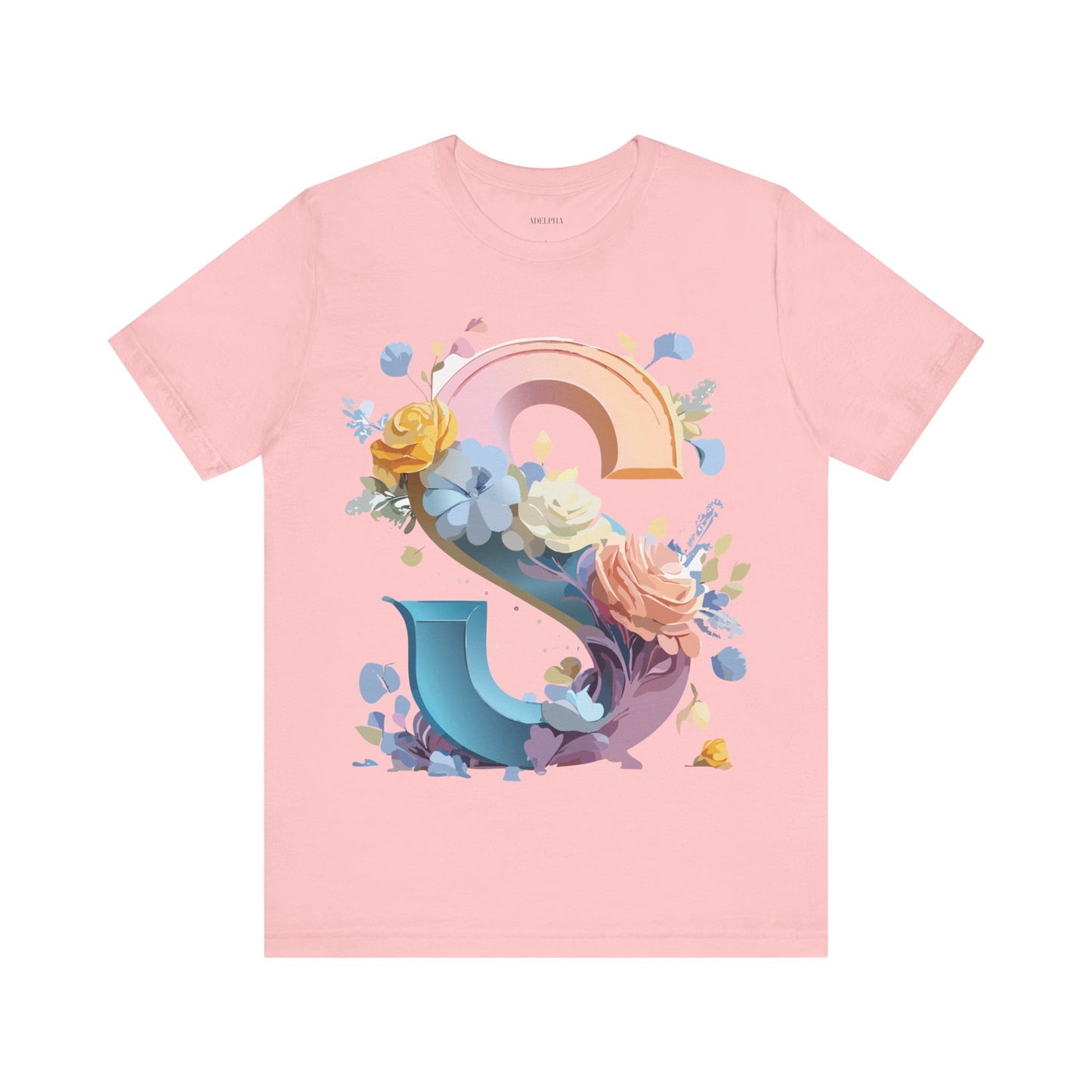 Natural Cotton Tee Shirt - Letters Collection - S Printify