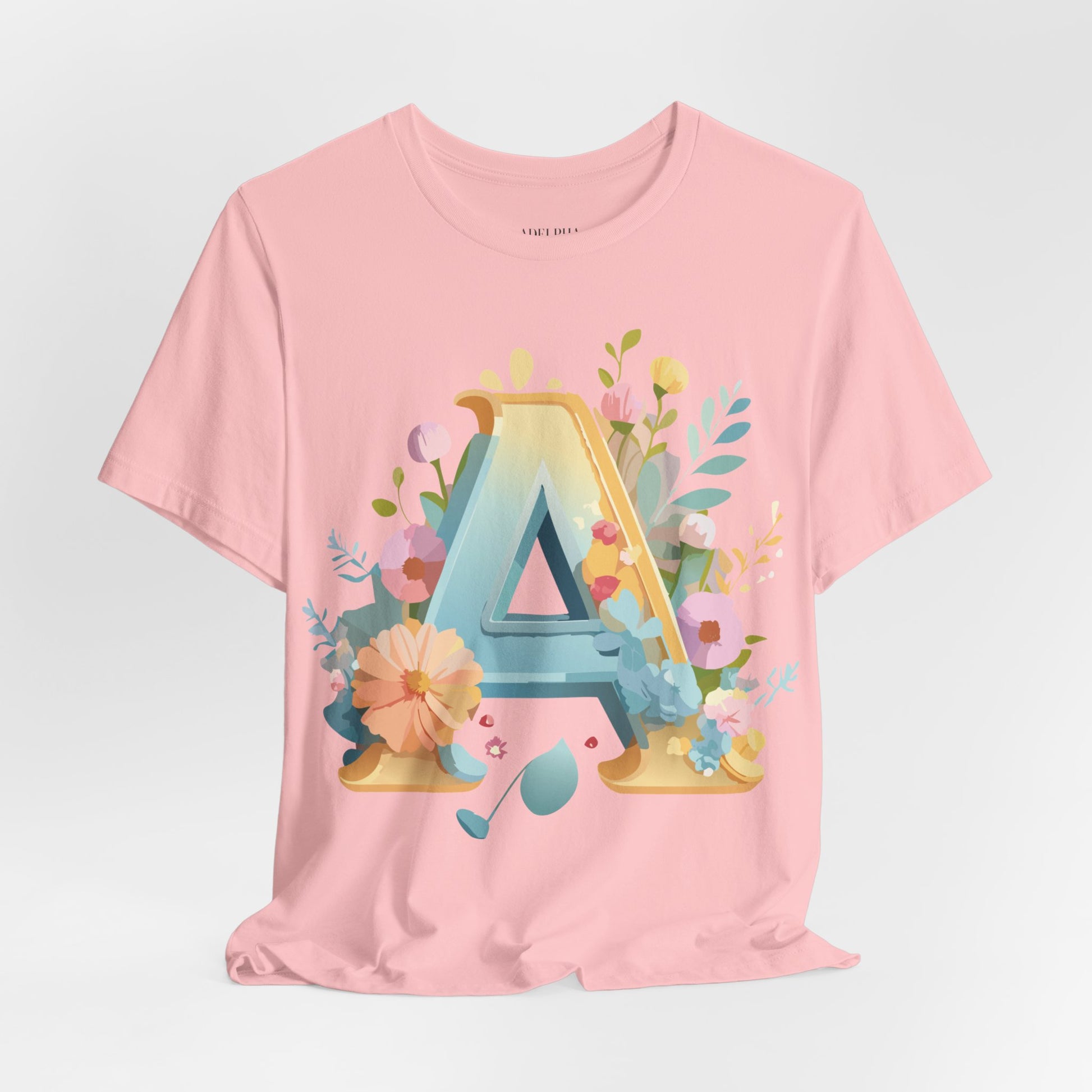 Natural Cotton Tee Shirt - Letters Collection - A Printify